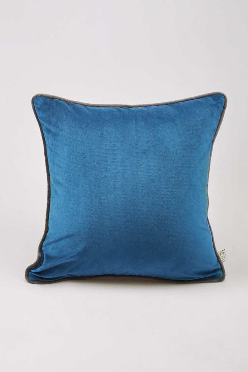 La Casa Antica-Mavi Kadife Yastık Kılıfı (50x50cm)-1-roqelvaxirum.shop