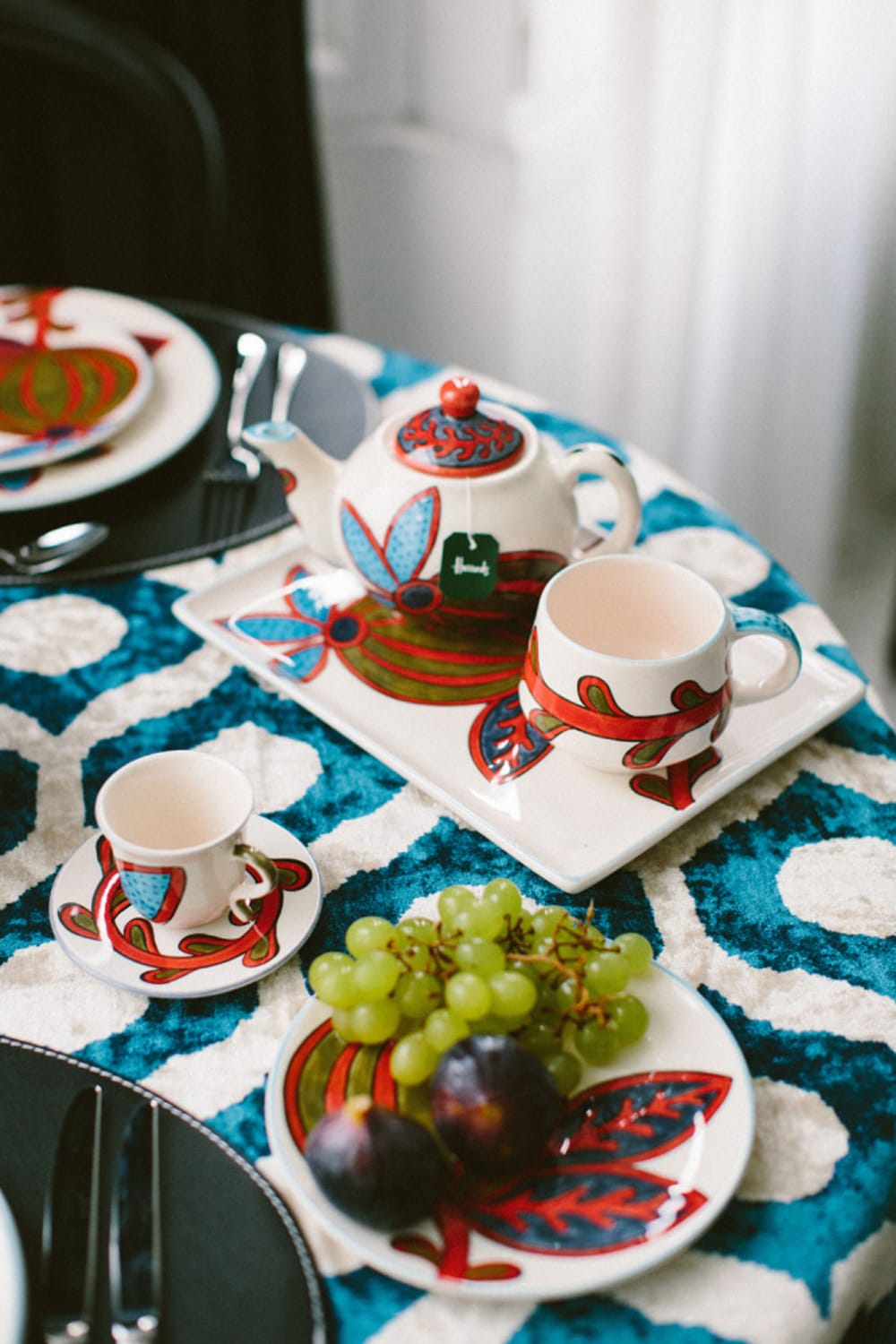 La Casa Antica-Seramik Espresso Kupası Suzani-Kupa Bardak-2-roqelvaxirum.shop