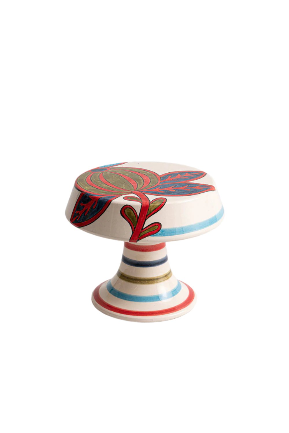 La Casa Antica-Seramik Pasta Standı - Suzani (Küçük)-Pasta Standı-1-roqelvaxirum.shop