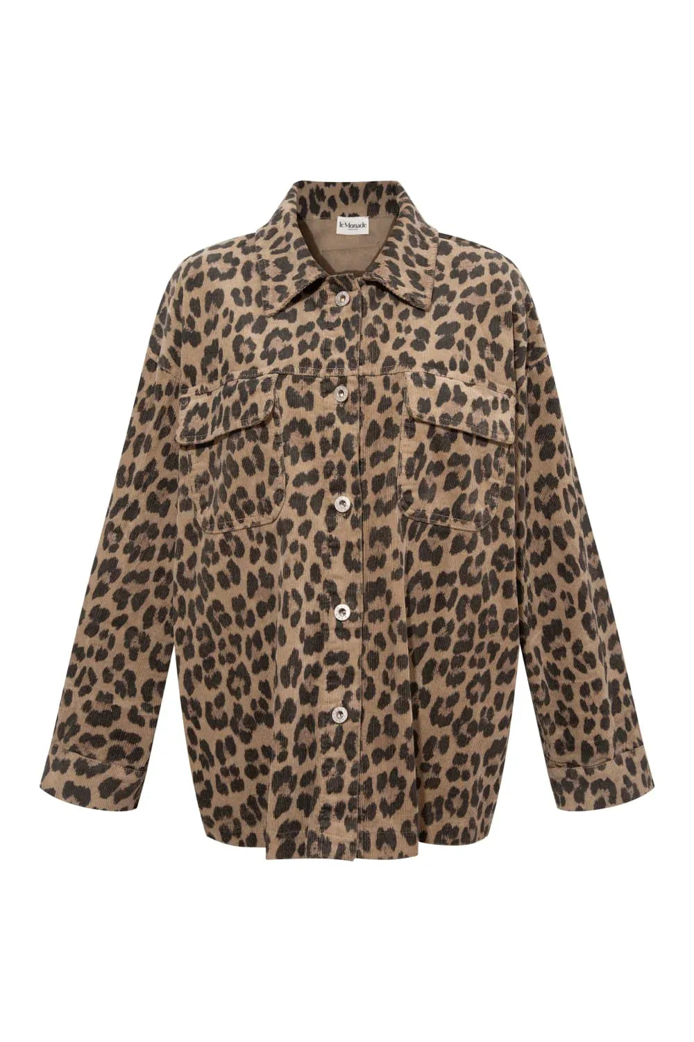 Le-Monade Dreams-Kadife Kahve Leopar Desenli Gömlek-Gömlek-1-roqelvaxirum.shop