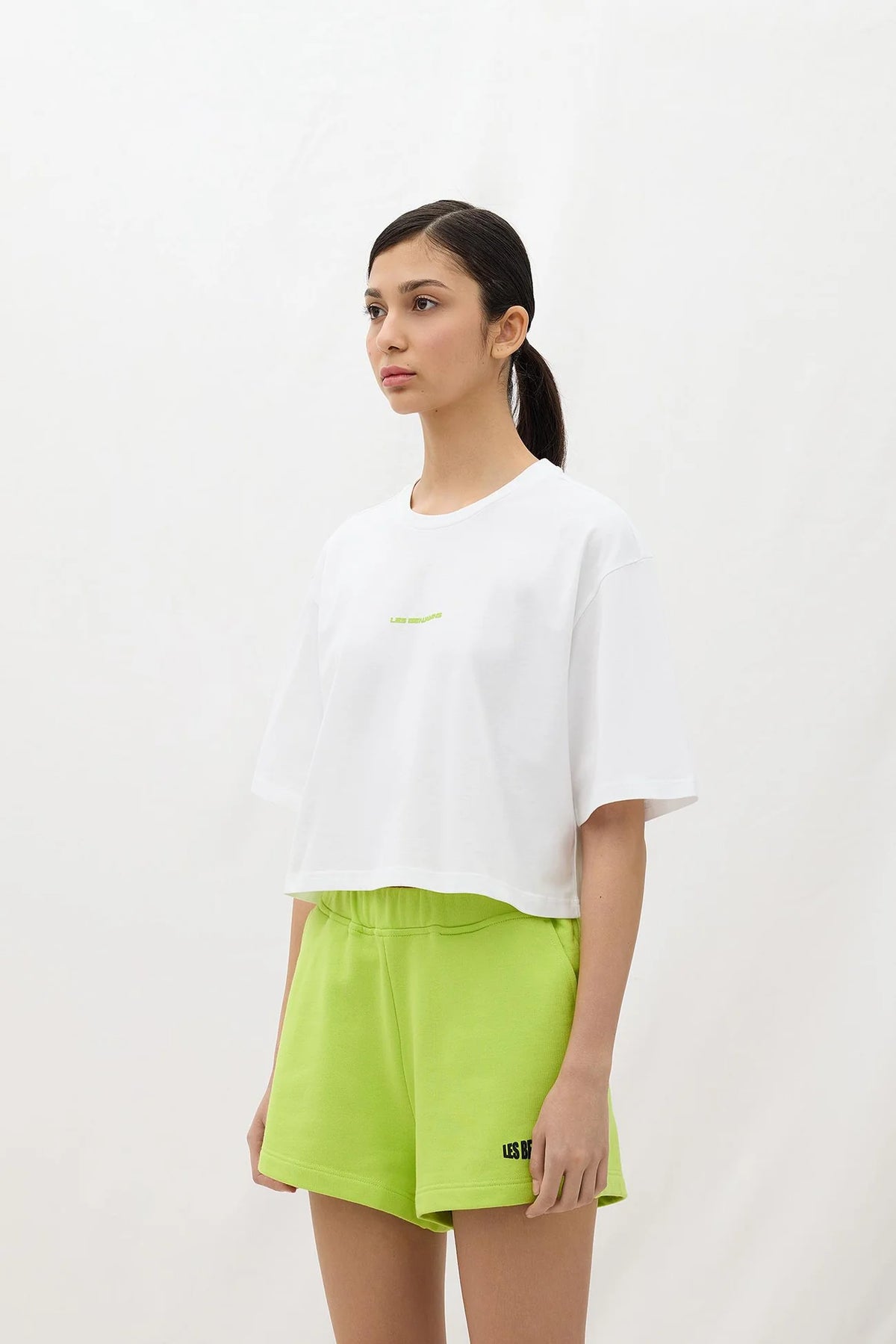 Les Benjamins-Crop Oversized Tee 022-Crop Top-2-roqelvaxirum.shop