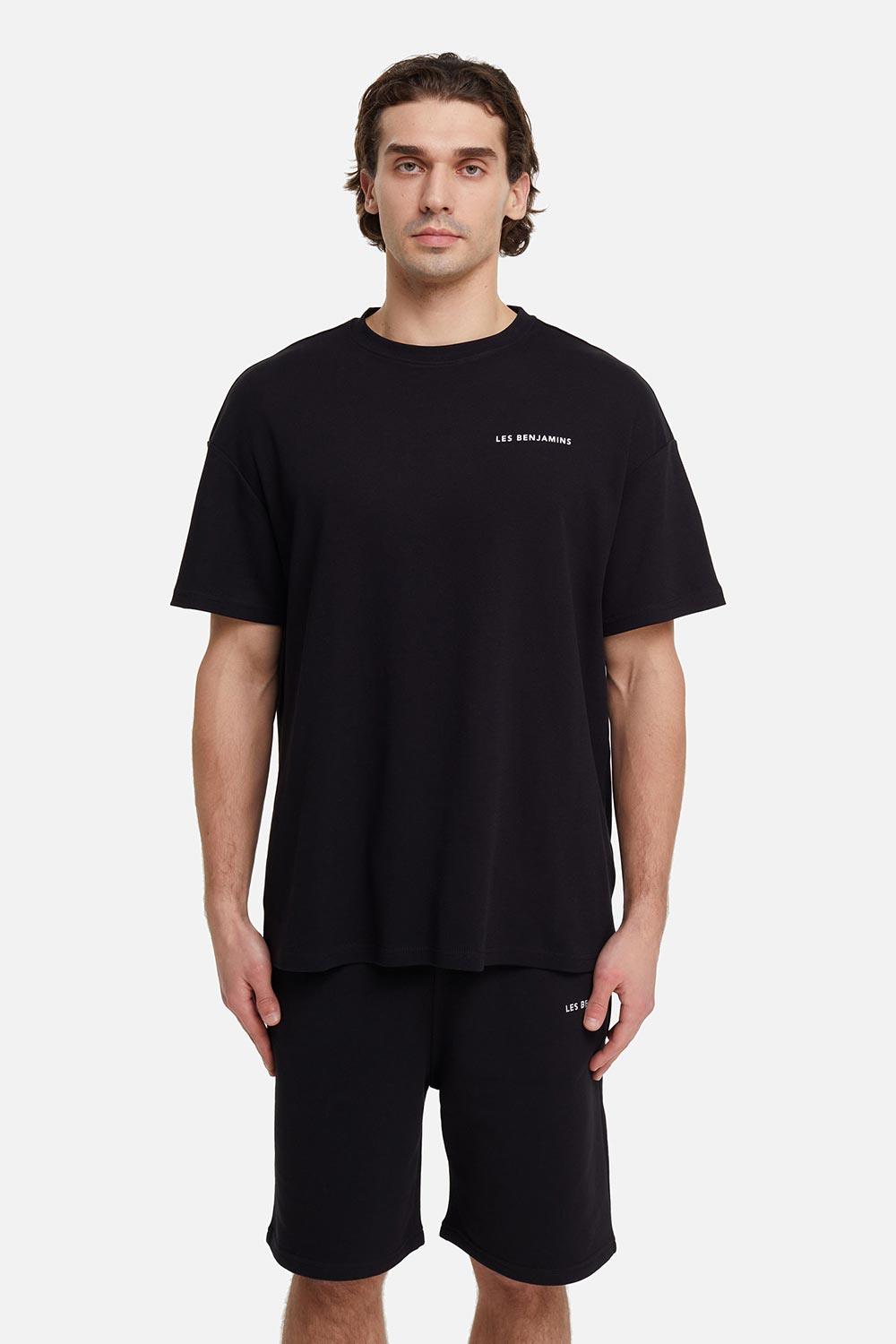 Les Benjamins-Oversized Tee 001 - Black-T-Shirts-1-roqelvaxirum.shop