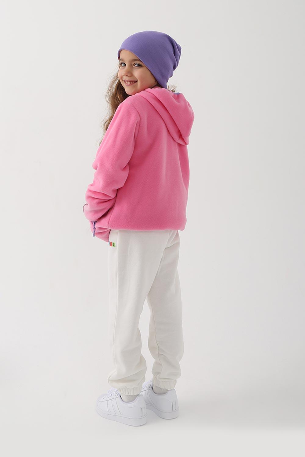 Let's Be Friends-Polar Zipli Hoodie - Pembe-Sweatshirts & Hoodies-5-roqelvaxirum.shop