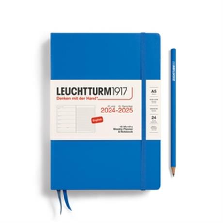Leuchtturm 1917-Leuchtturm1917 Weekly Planner & Notebook 18 Months 2024 2025 Medium Sky 370717-Çizgisiz (Düz)-1-roqelvaxirum.shop