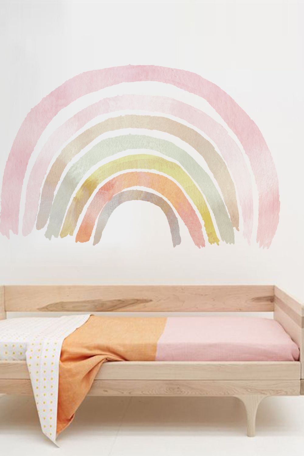 Lil'Gaea-Pembe Gökkuşağı Sulu Boya 150x100cm Duvar Etiketi-Duvar Dekorları-2-roqelvaxirum.shop