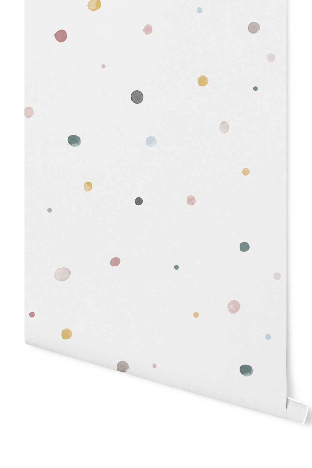 Lil'Gaea-Suluboya Polka Dot Duvar Kağıdı Gae107-Duvar Dekorları-1-roqelvaxirum.shop