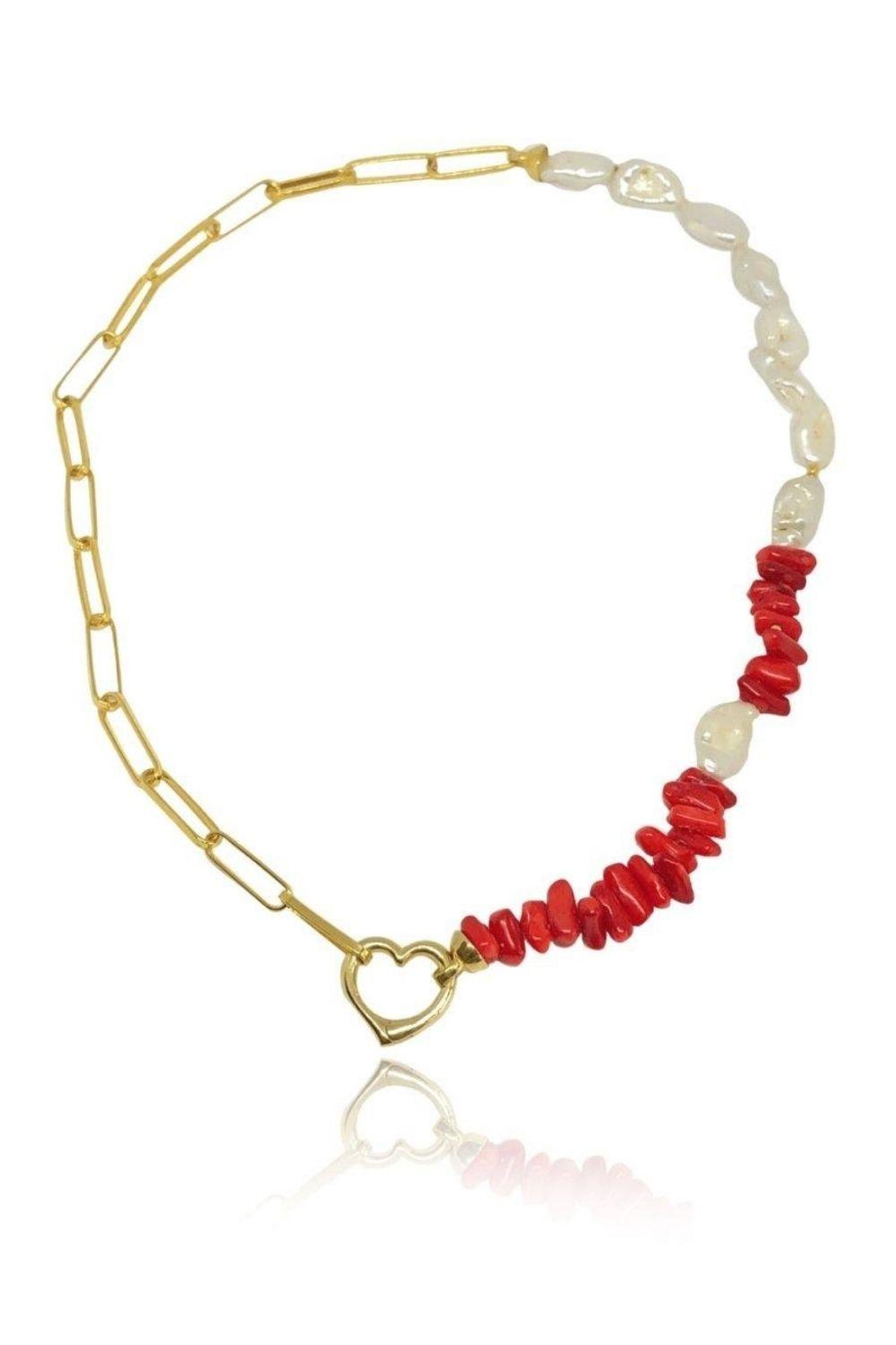 Linya Jewellery-Love Zincir Mercan İnci Kolye-Kolye-1-roqelvaxirum.shop
