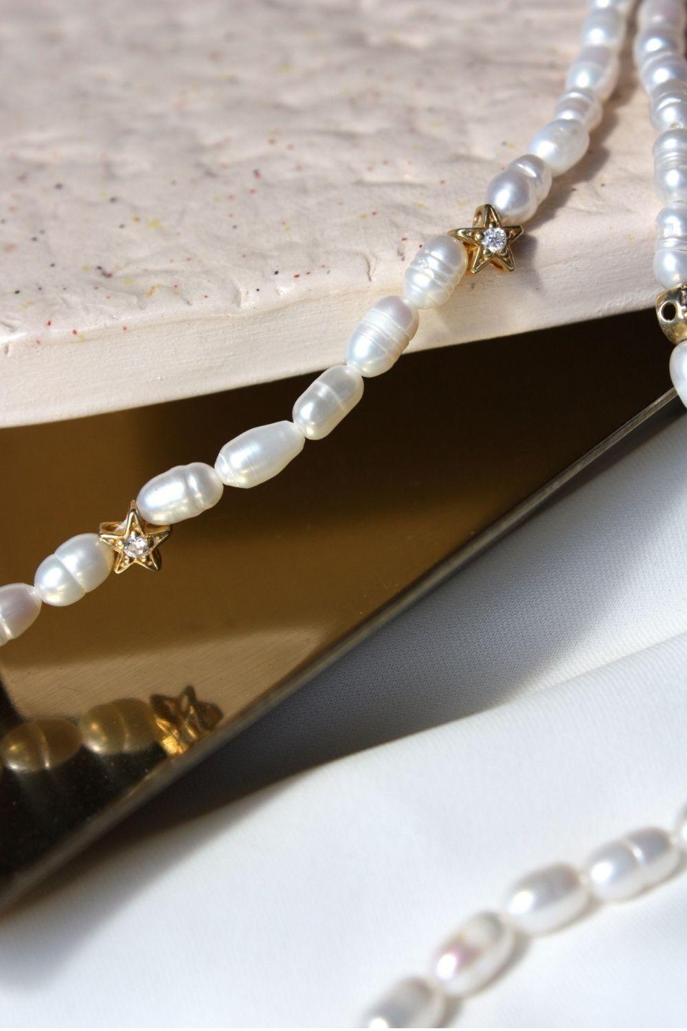 Linya Jewellery-Rometta Yıldızlı İnci Kolye-Kolye-4-roqelvaxirum.shop