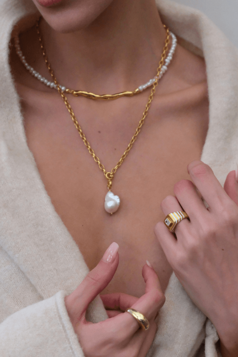 Linya Jewellery-Tapy Barok İnci Kalın Zincir Kolye-Kolye-3-roqelvaxirum.shop