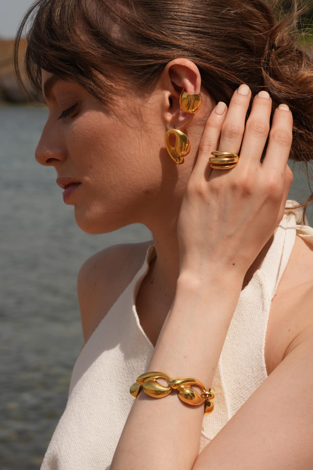 Linya Jewellery-Tina Büyük Midye Bileklik-Bileklik-4-roqelvaxirum.shop