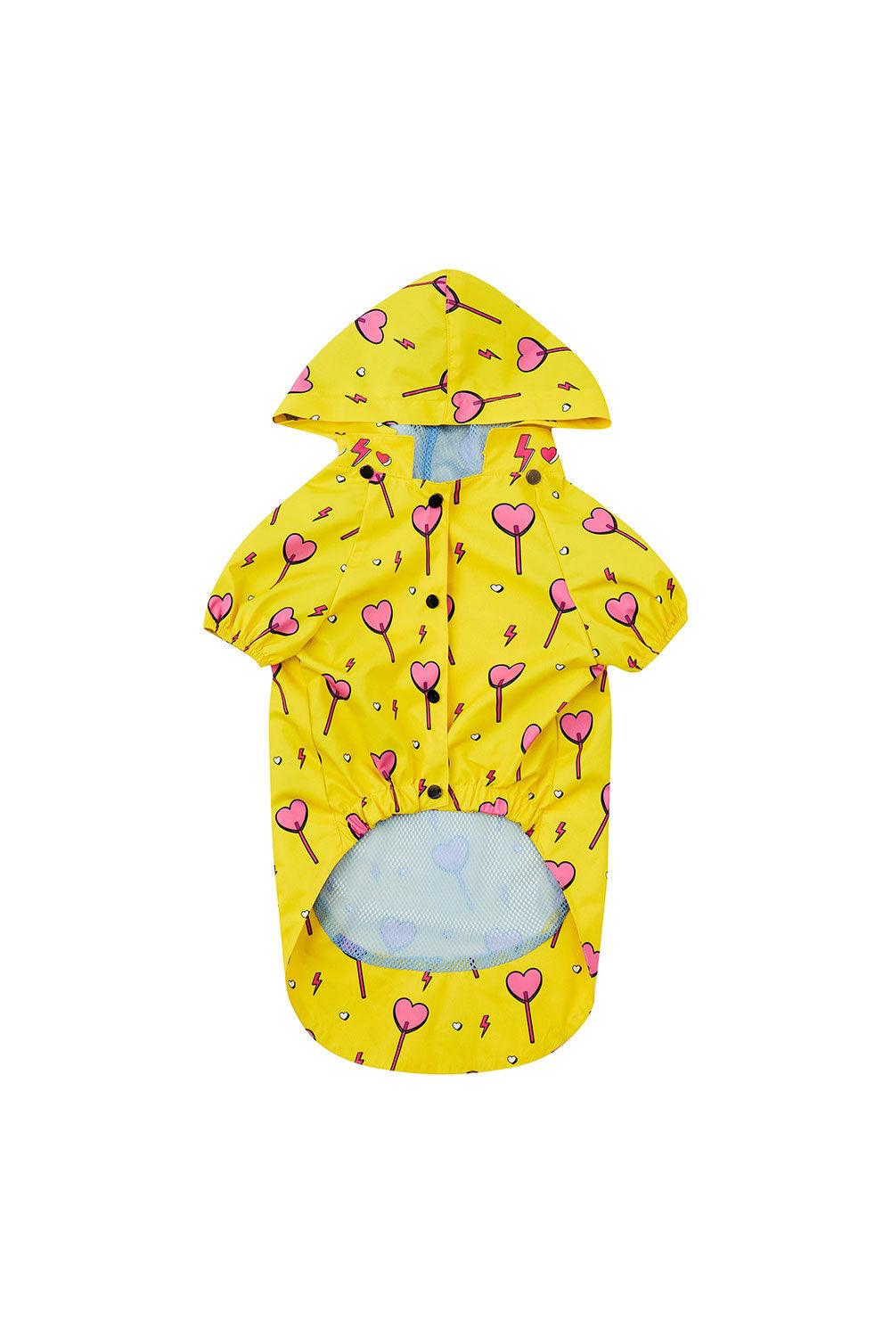 Little Monsters-Yellow Heart Candy Yağmurluk-Köpek-5-roqelvaxirum.shop
