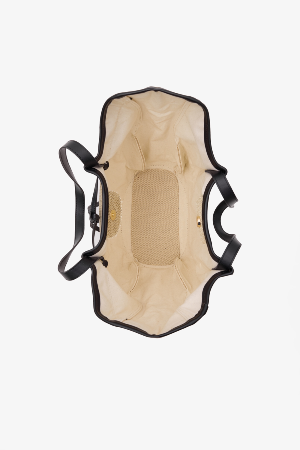 Loventa-Large Tote Bag Bej & Siyah Niesha Allure-Omuz Çantası-7-roqelvaxirum.shop