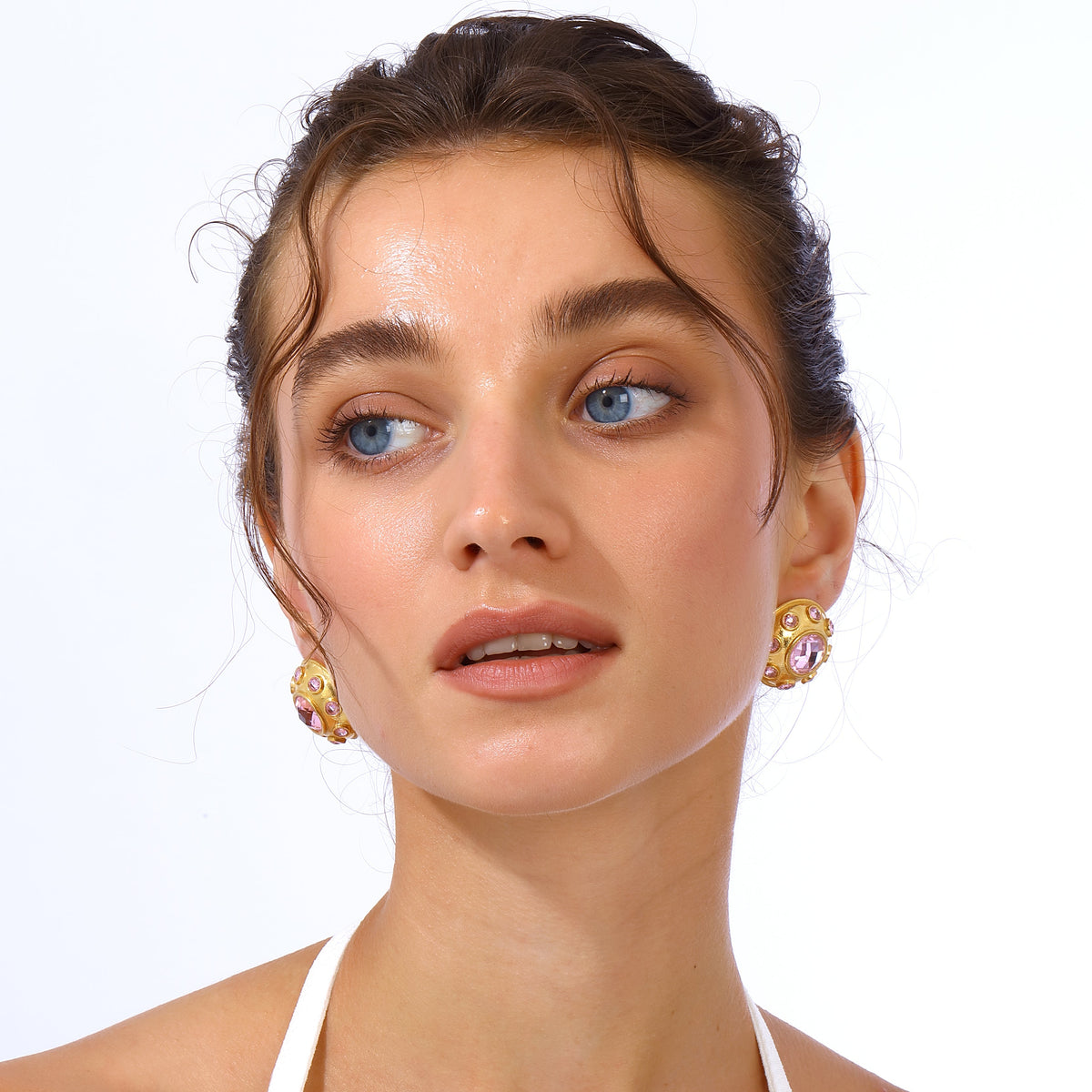 Maison Soula-Olympia Earrings Rose Pink-Earrings-4-roqelvaxirum.shop