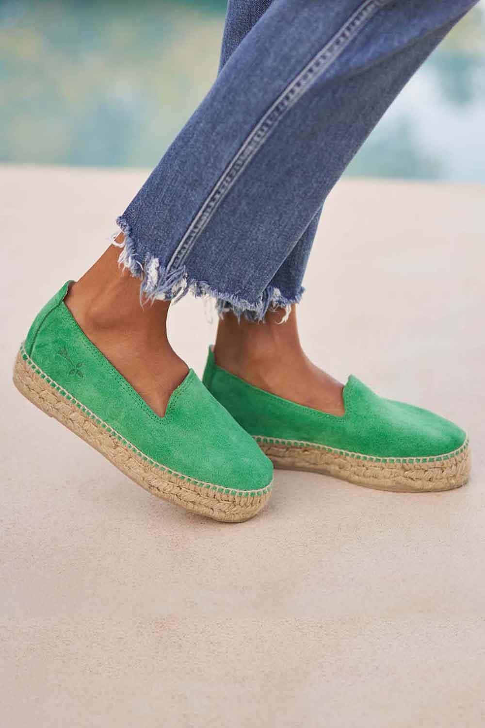 Manebi-Hamptons Double Sole Espadrilles Palm Green-Espadril-2-roqelvaxirum.shop