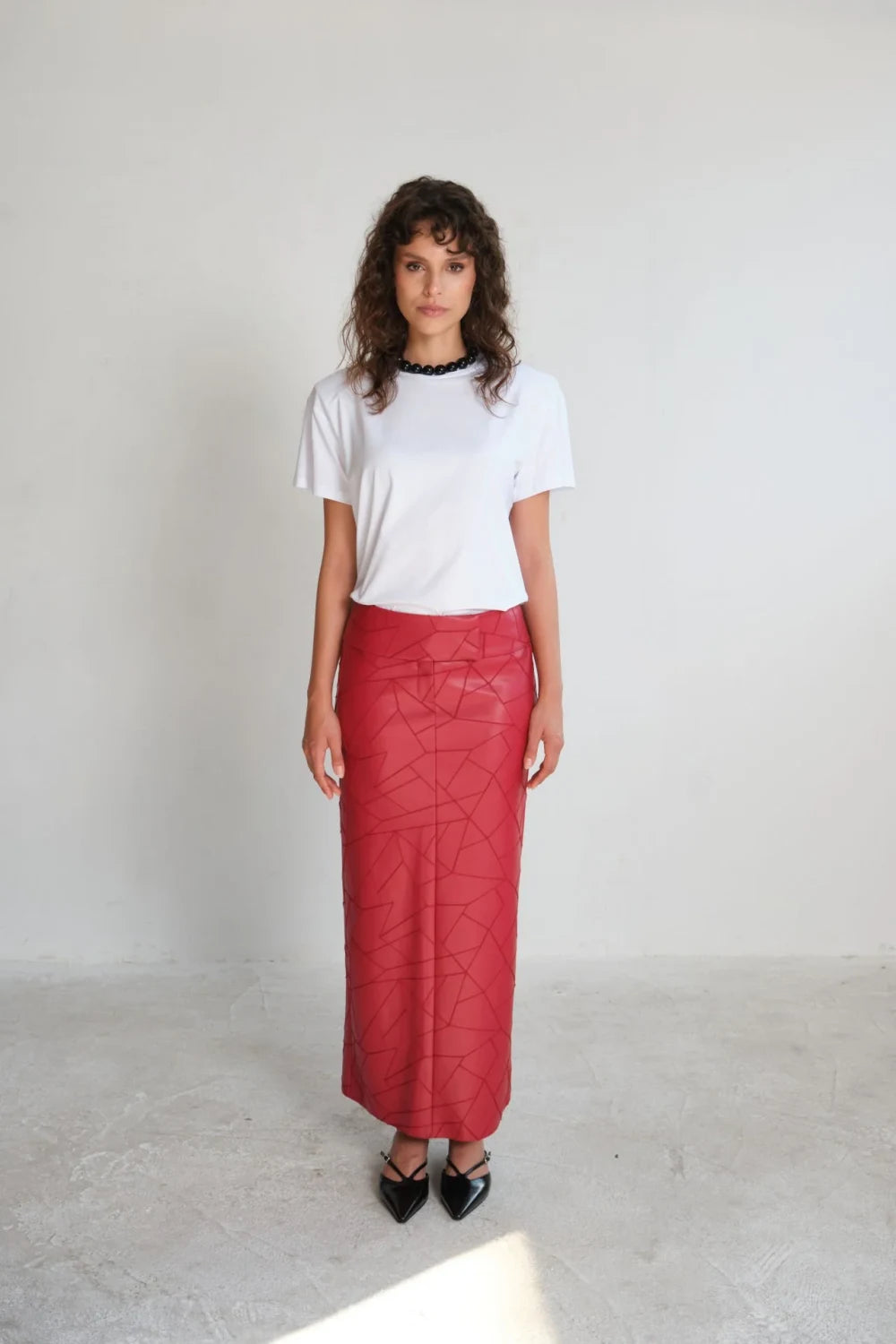 Manshet-Nadine Yırtmaçlı Deri Midi Etek-Etek-1-roqelvaxirum.shop