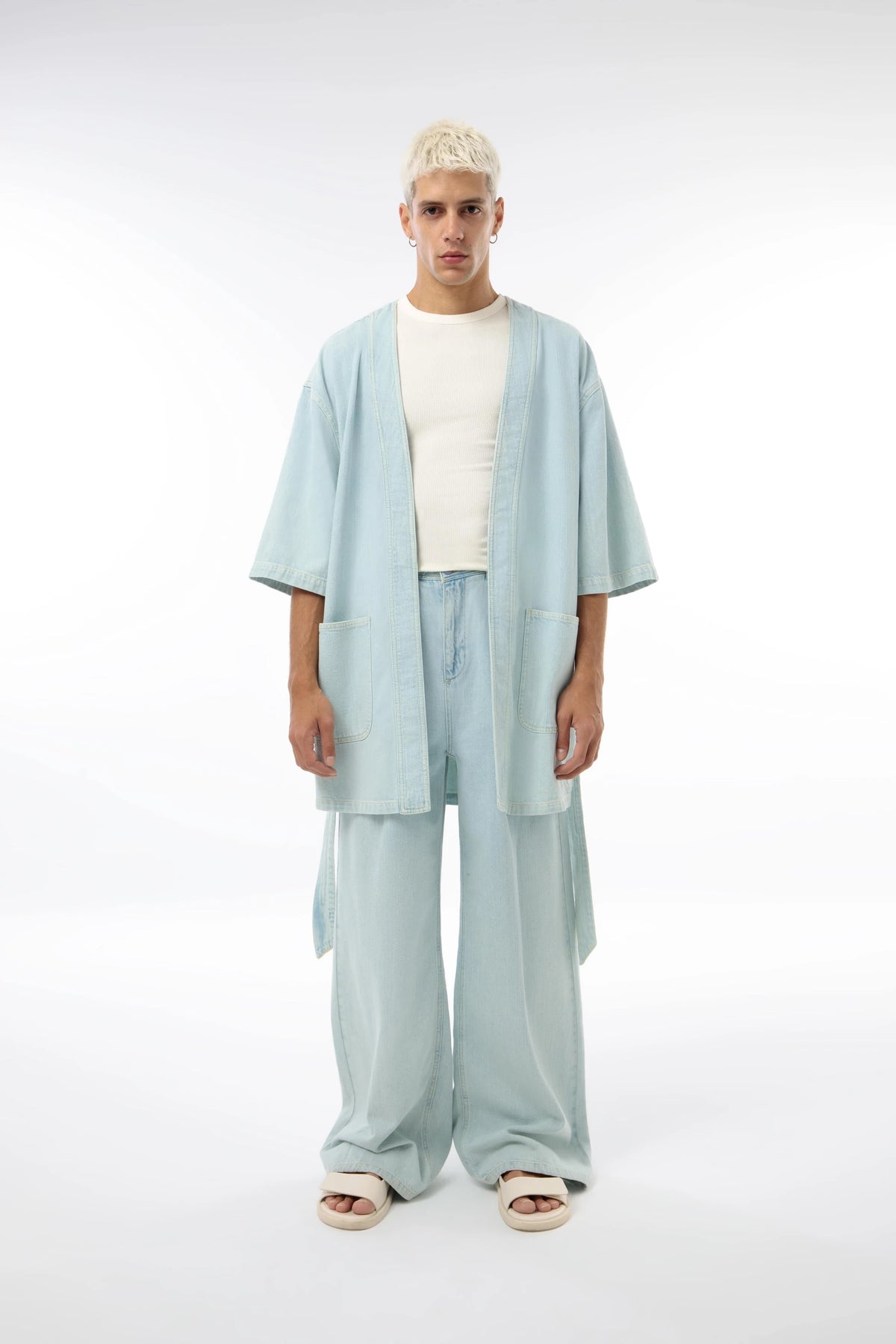 Midground-Baskılı Unisex Denim Kimono-Kimono-1-roqelvaxirum.shop