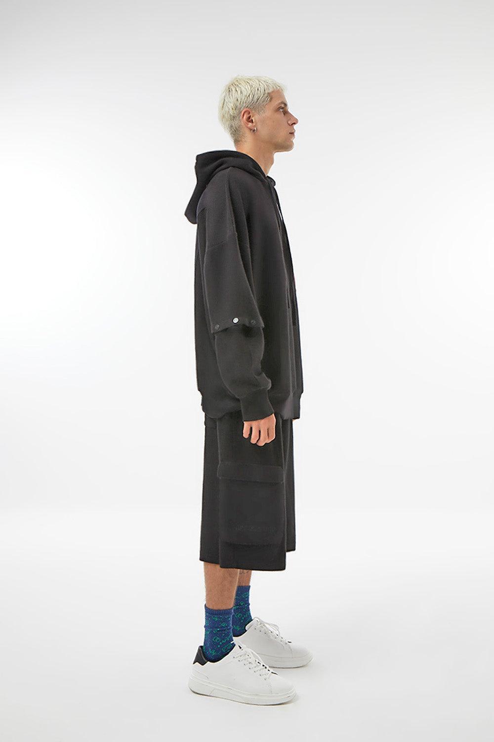 Midground-Kargo Cepli Şort - Siyah-Şort-2-roqelvaxirum.shop