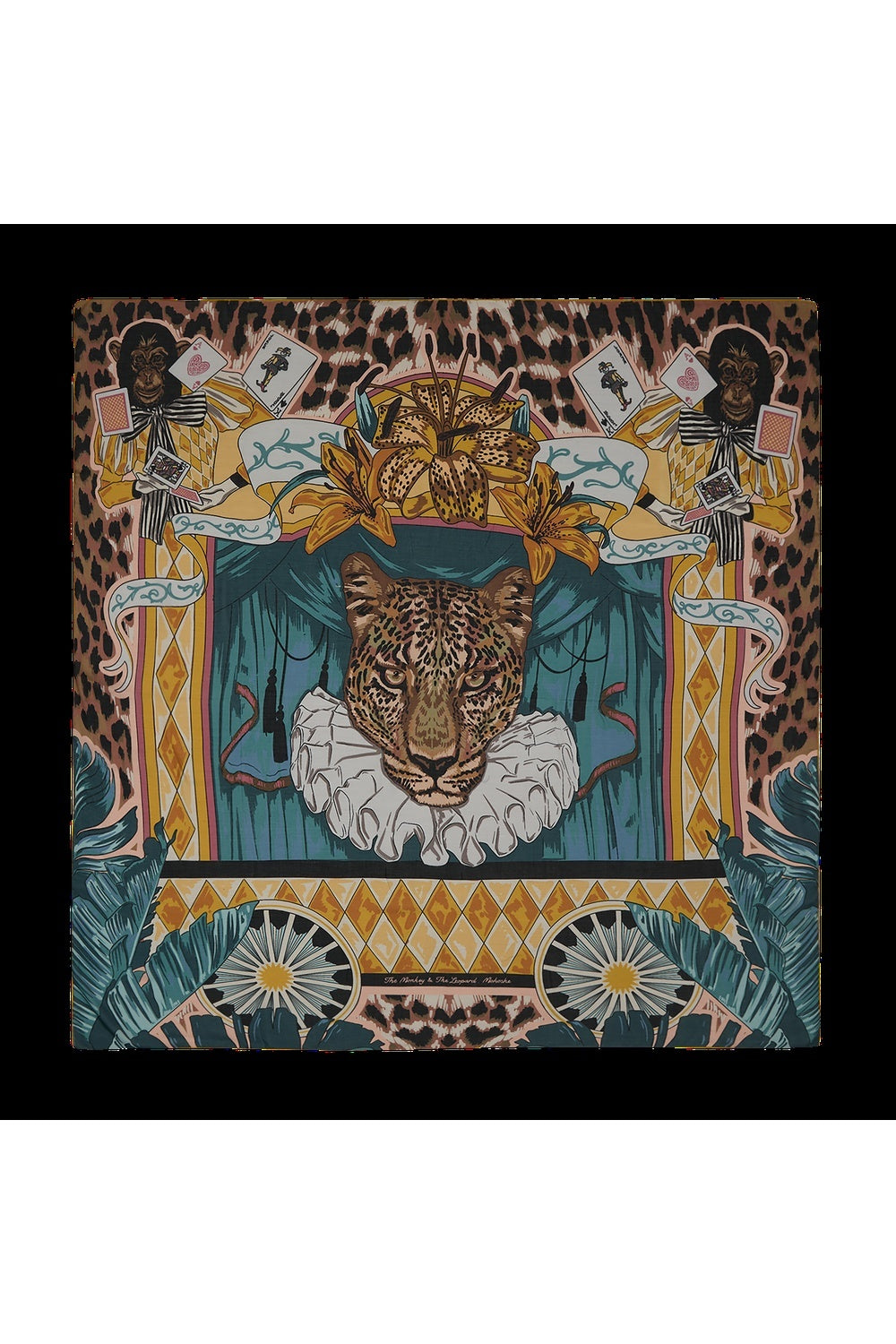 Mokoshe-Monkey And The Leopard - Yellow - Modal-cashmere-Şal & Fular-1-roqelvaxirum.shop