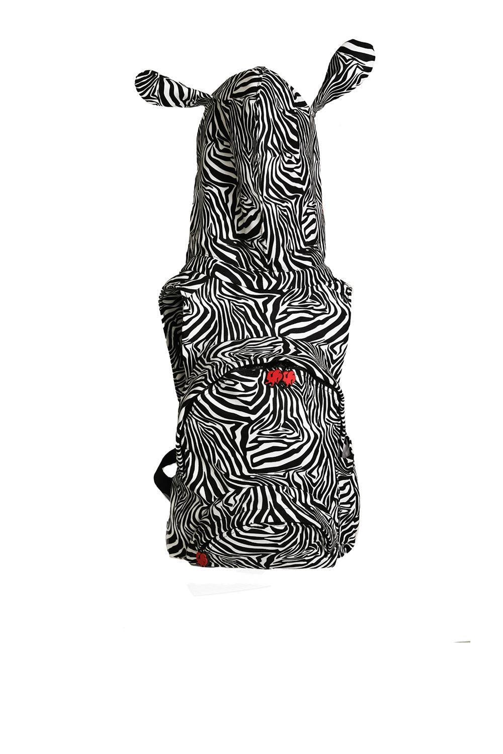 Morikukko-Zebra Çocuk Kapüşonlu Sırt Çantası-Sırt Çantası-2-roqelvaxirum.shop