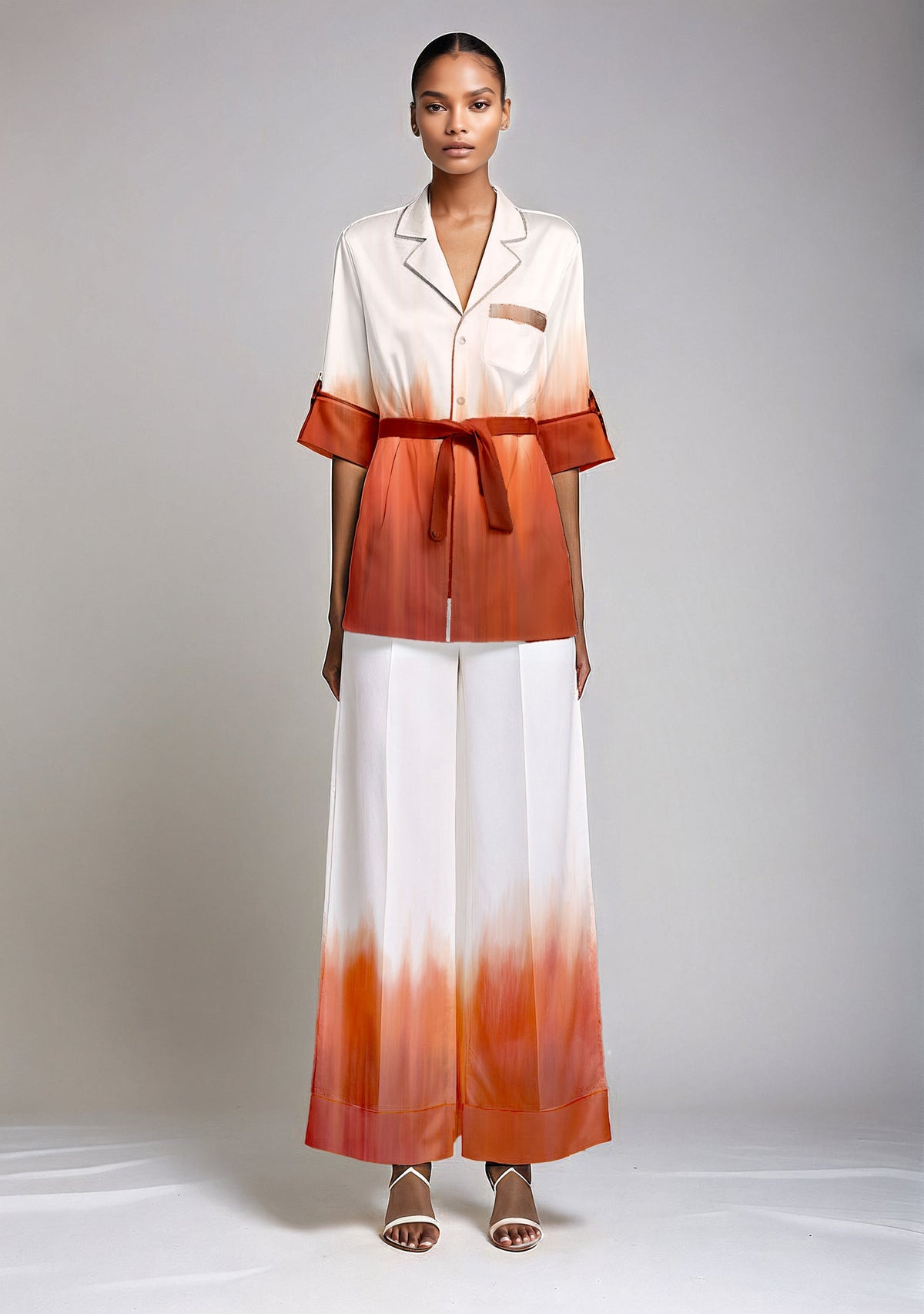 Movom Swimwear-Grace Pajama Style Shirt-Kimono-3-roqelvaxirum.shop
