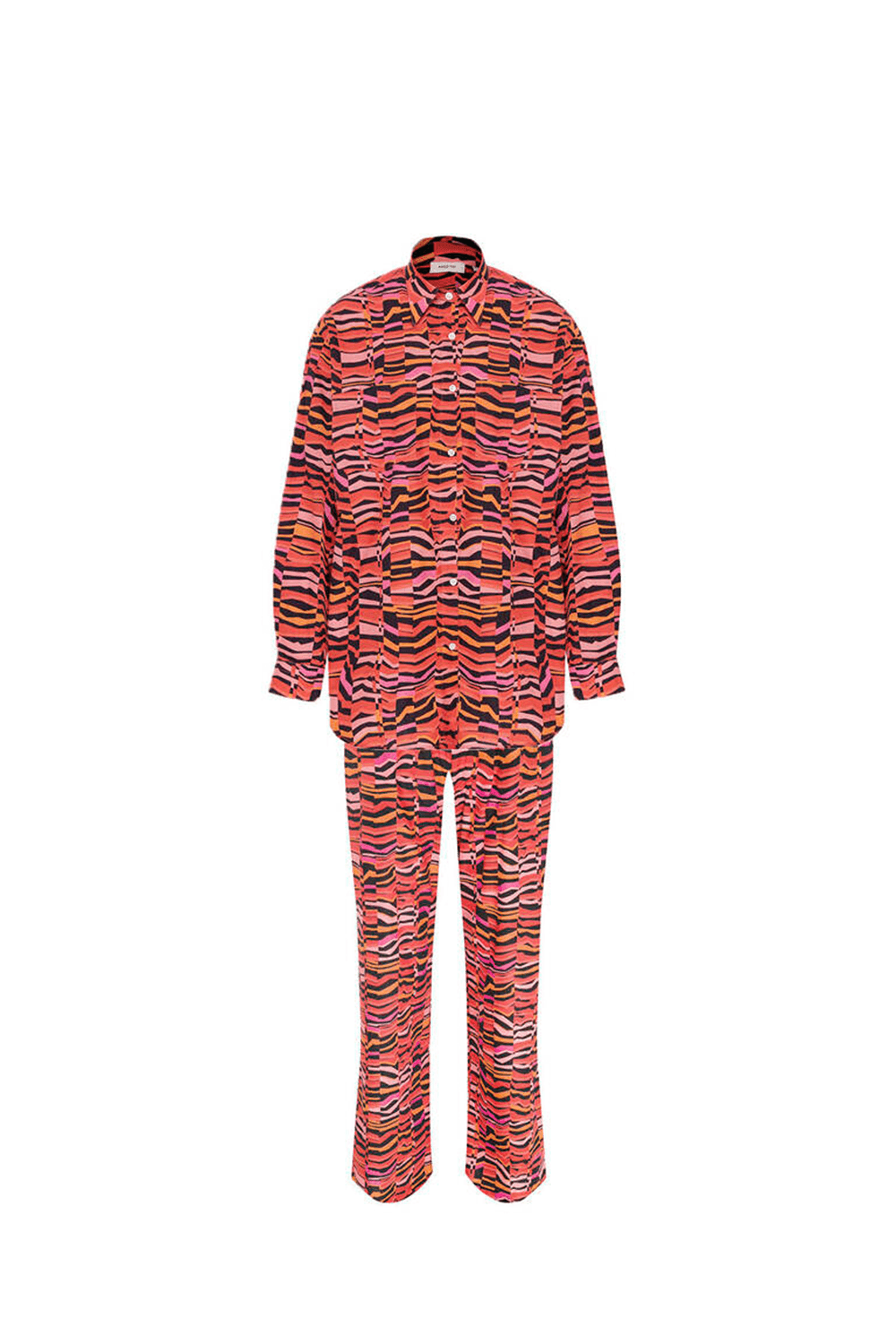 Mozto-Berta Oversize Gömlek Pantolon Takım-Alt - Üst Takım-1-roqelvaxirum.shop