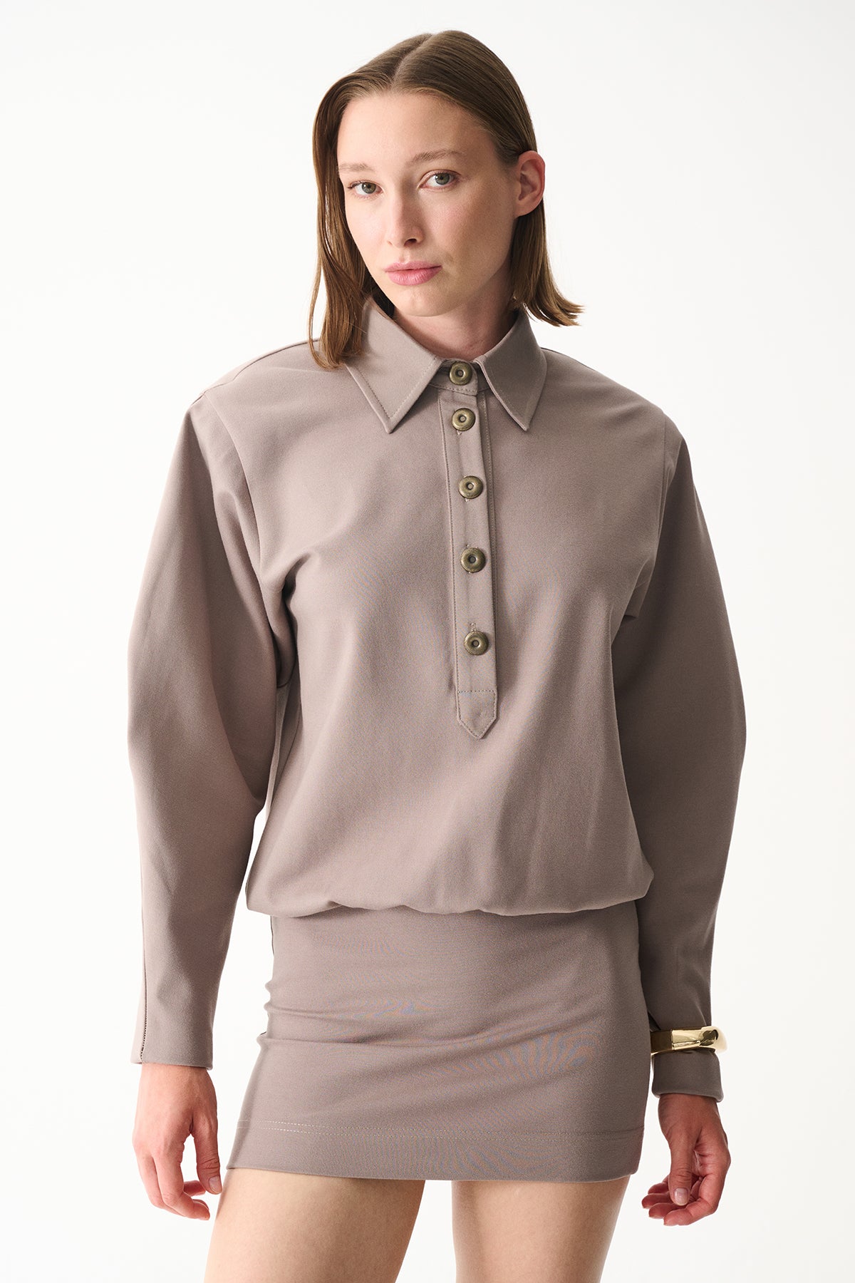 Naia-Lucky Elbi̇se / Taş Rengi̇-Elbise-3-roqelvaxirum.shop