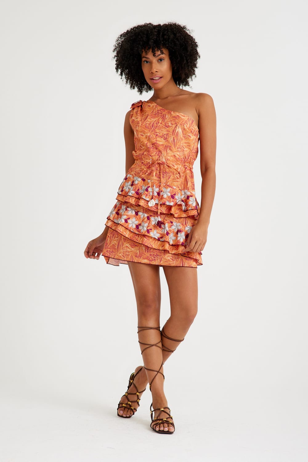 Nammu-Tek Omuzlu Mini Elbise-Elbise-1-roqelvaxirum.shop