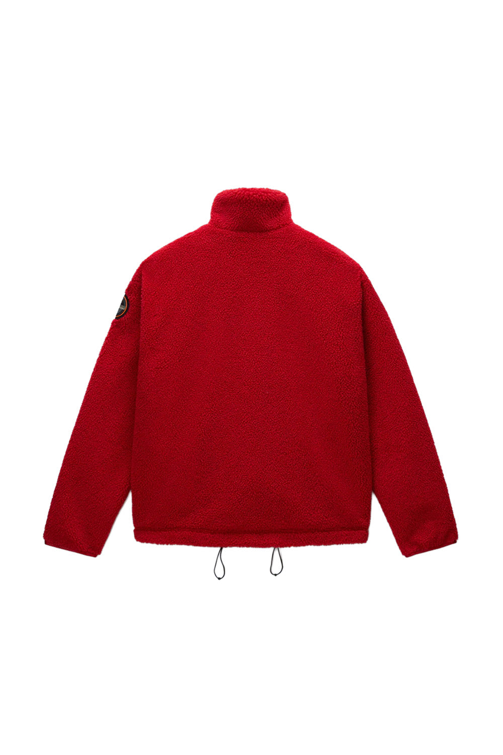 Napapijri-Fiemme Loose Fit Fze Kırmızı Norveç Bayraklı Peluş Mont-Mont-2-roqelvaxirum.shop