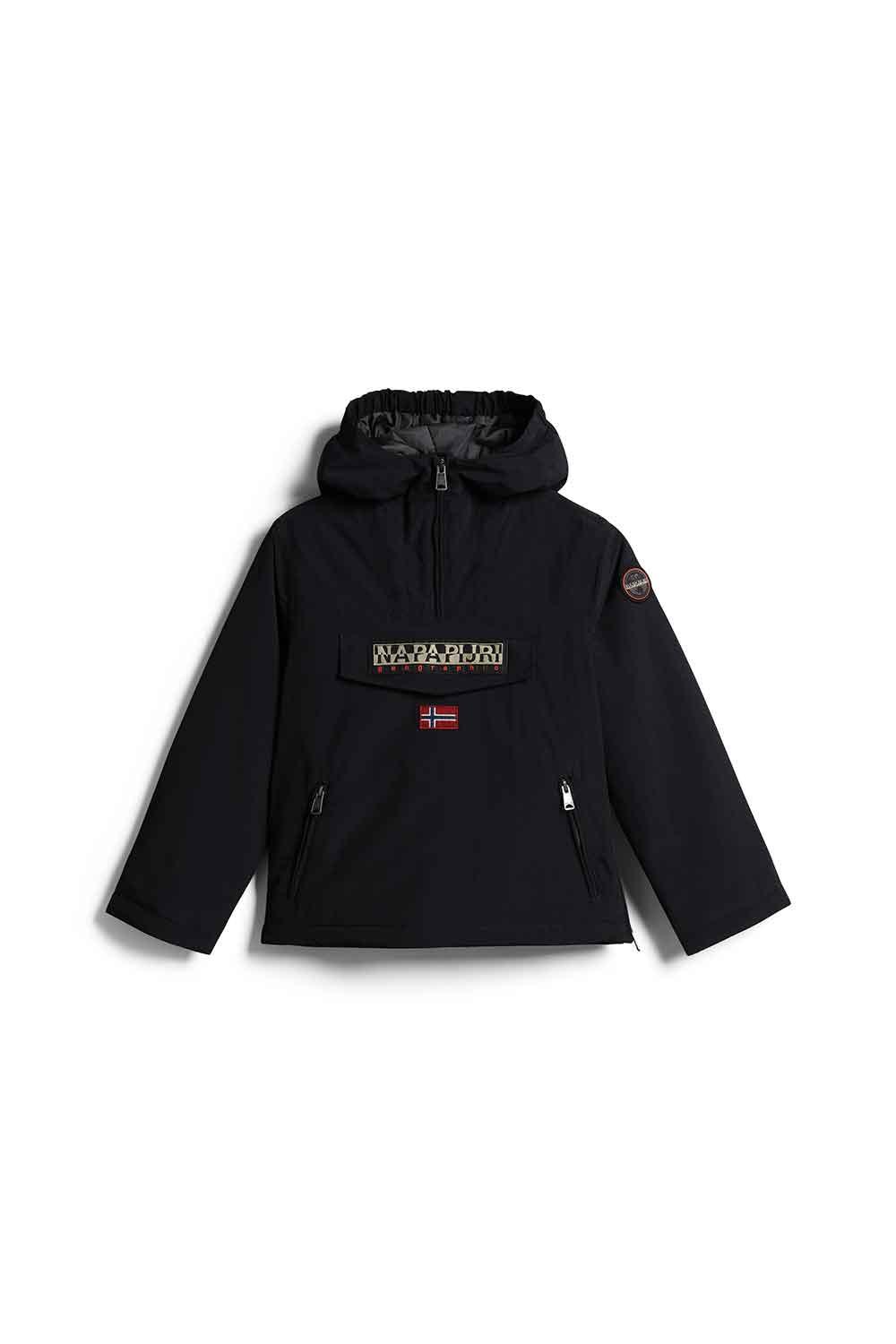 Napapijri-Kids Rainforest Pocket 2 Black-Yağmurluk-1-roqelvaxirum.shop