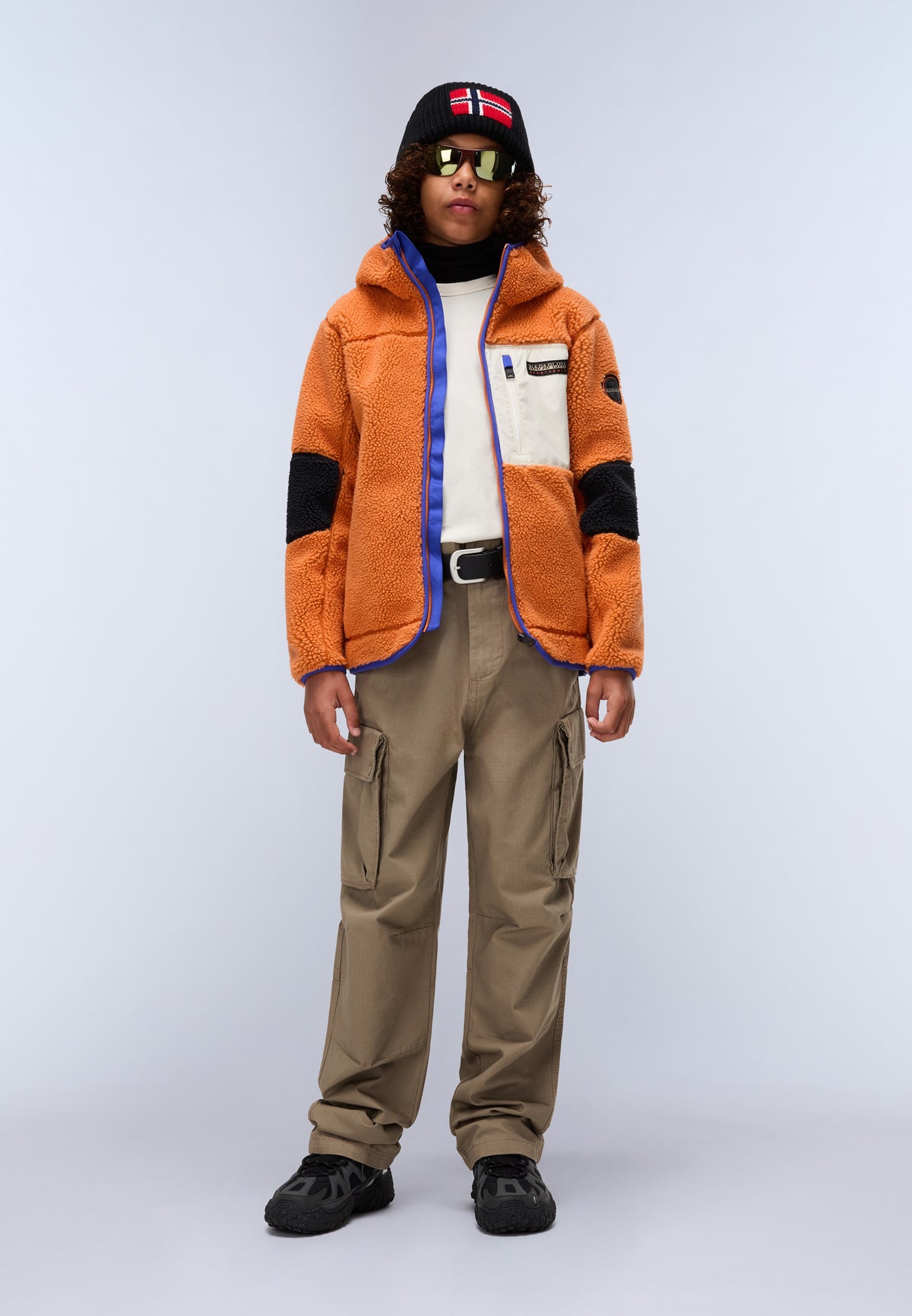 Napapijri-Kids Yupik Fzh3 Fermuarlı Kapüşonlu Peluş Çocuk Mont-Mont-4-roqelvaxirum.shop