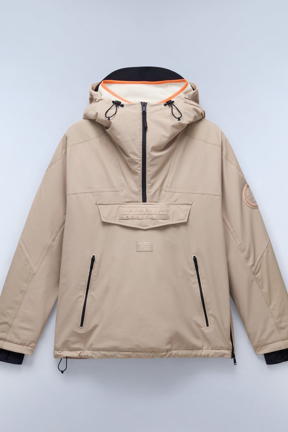 Napapijri-Rainforest Tech Beige Rocky-Yağmurluk-6-roqelvaxirum.shop