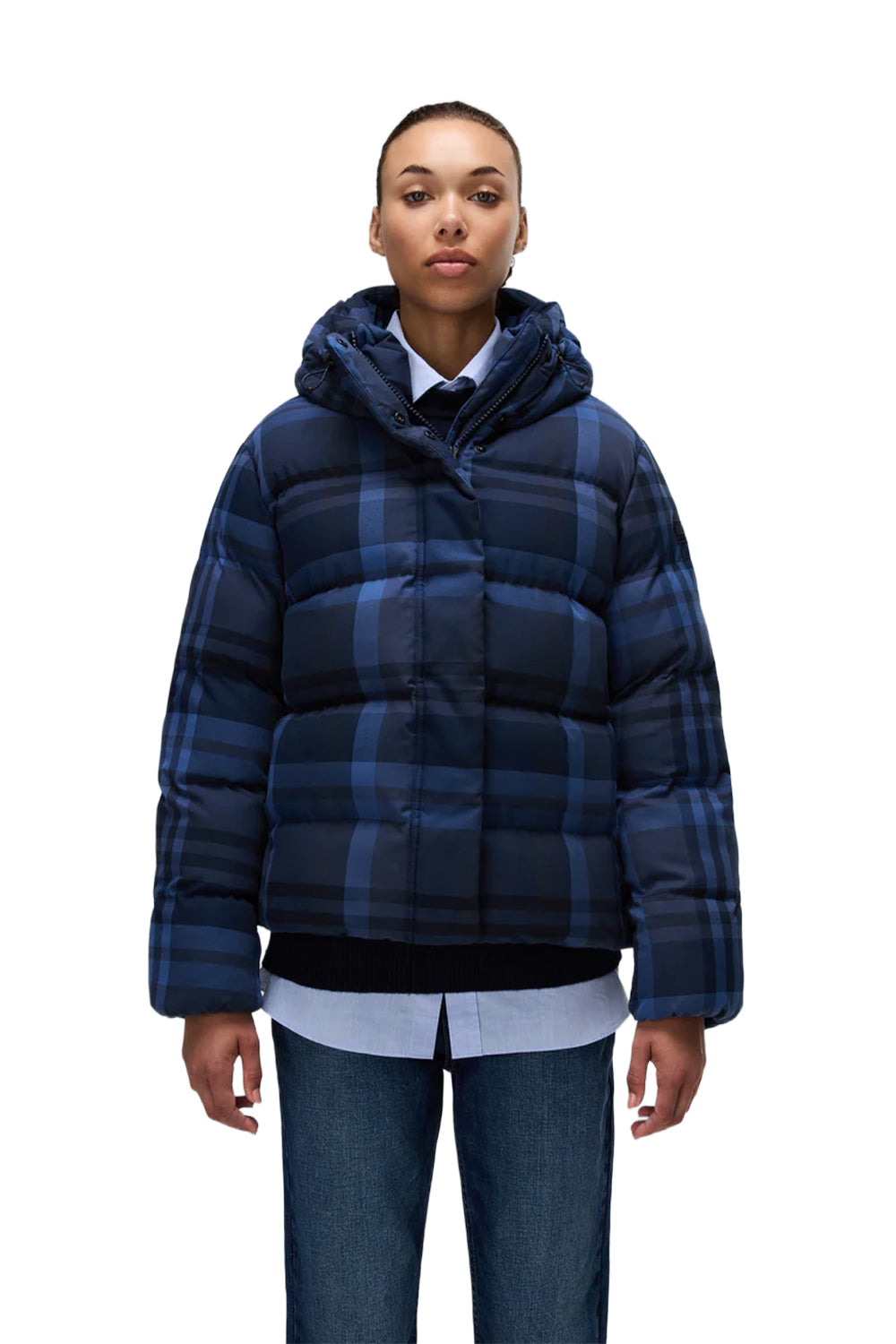 Napapijri-Napapijri ThermoFibre® Glane Check Puffer CORDURA® Jacket Ekoseli Lavicert Kadın Mont-Mont-6-roqelvaxirum.shop