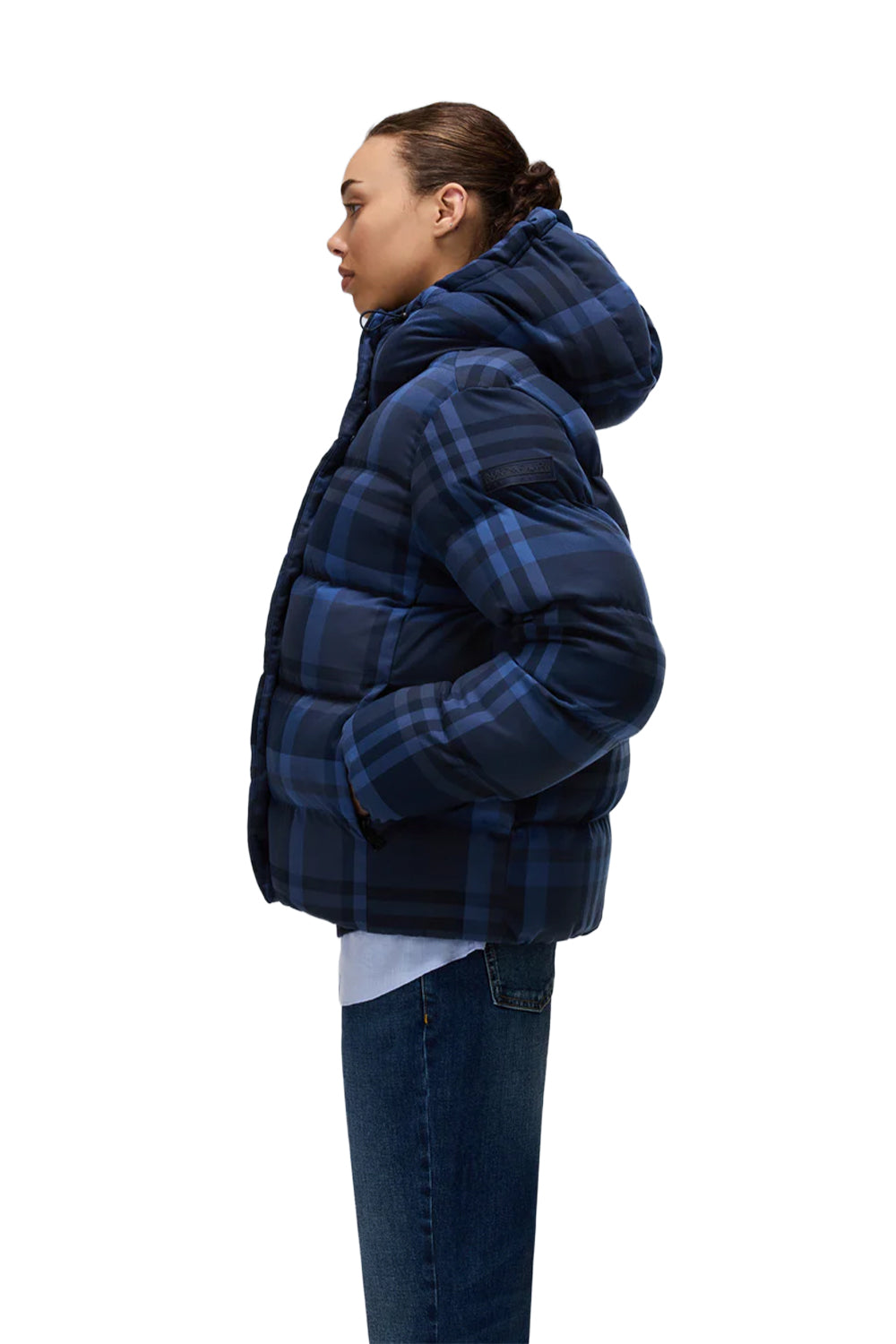 Napapijri-Napapijri ThermoFibre® Glane Check Puffer CORDURA® Jacket Ekoseli Lavicert Kadın Mont-Mont-7-roqelvaxirum.shop