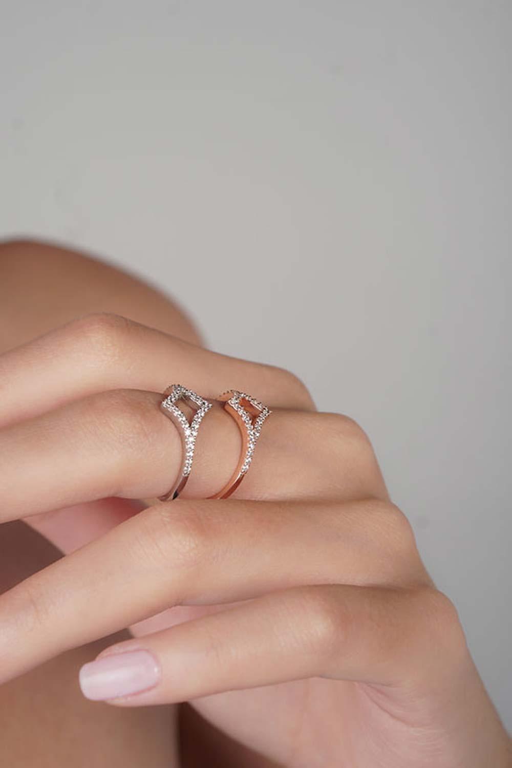 Nayra Jewelry-Diamond Shaped Yüzük Pembe-Yüzük-2-roqelvaxirum.shop