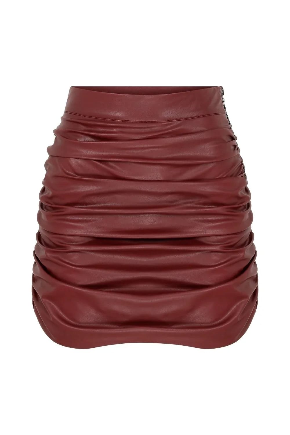 Nazlı Ceren-Chels Vegan Deri Mini Etek Red-Etek-1-roqelvaxirum.shop