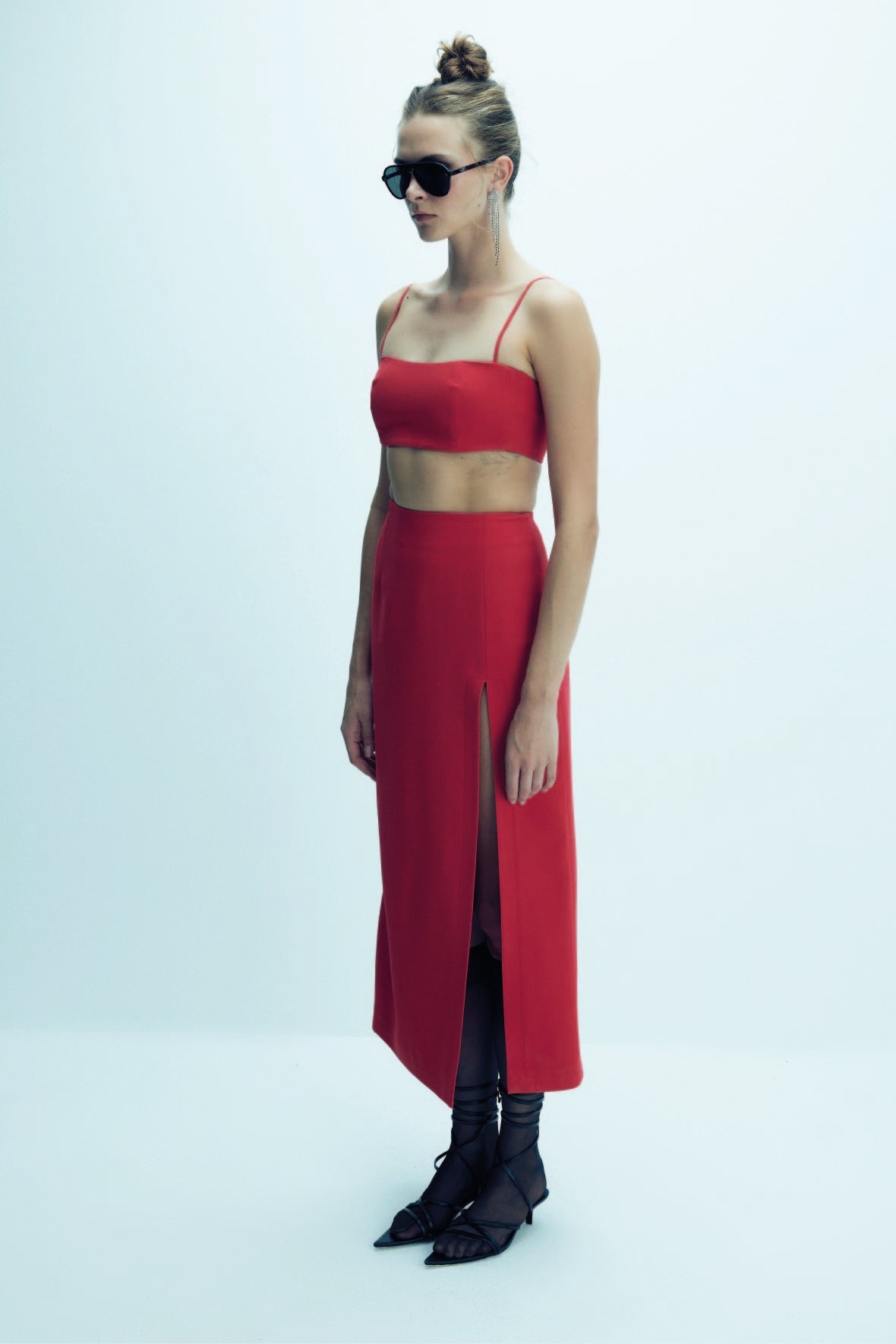 Nazlı Ceren-Lea Krep Maksi Etek Paprika Red-Etek-10-roqelvaxirum.shop