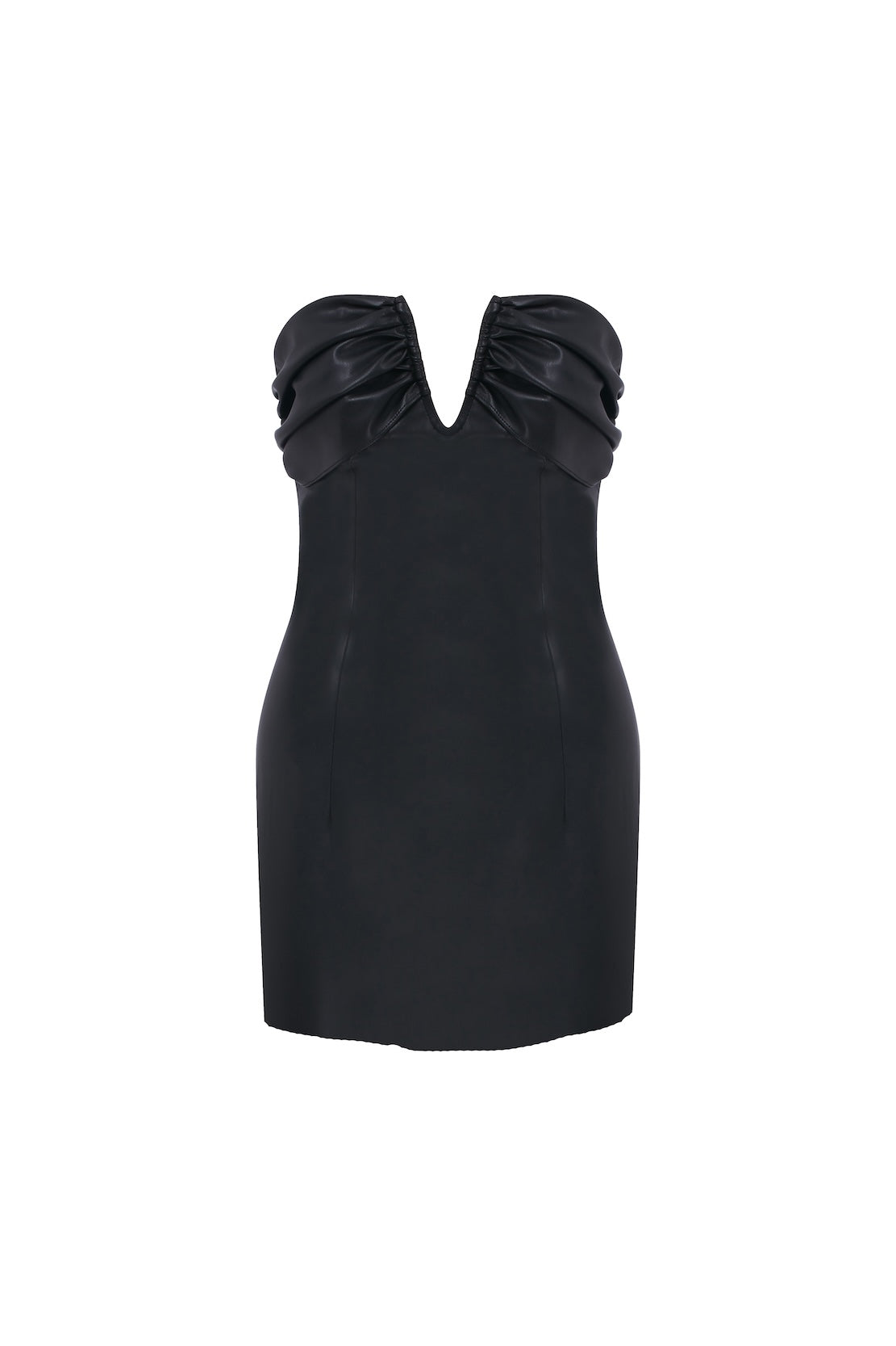 Nazlı Ceren-Miora Mini Deri Elbise Siyah-Elbise-9-roqelvaxirum.shop