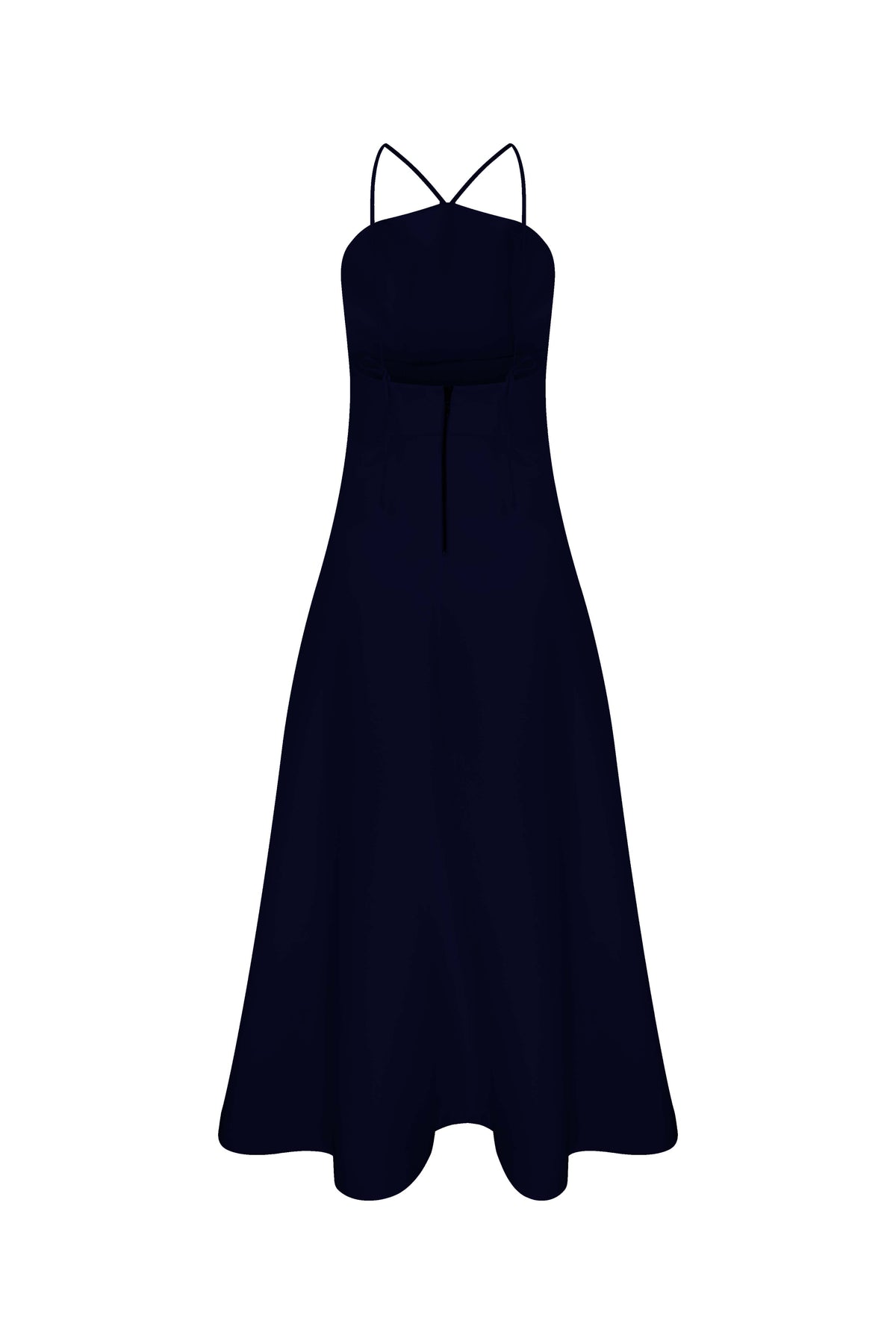 Nazlı Ceren-Riley Midi Elbise Midnight Blue-Elbise-2-roqelvaxirum.shop