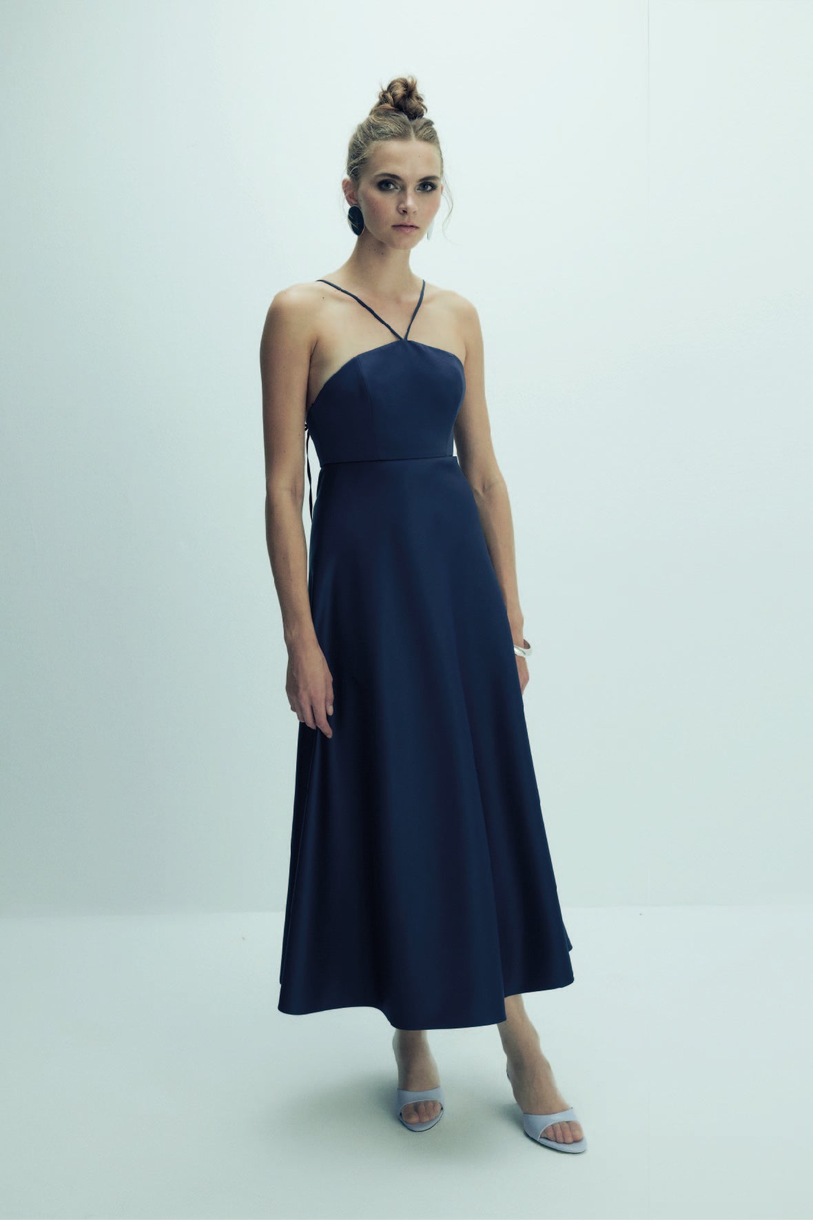 Nazlı Ceren-Riley Midi Elbise Midnight Blue-Elbise-6-roqelvaxirum.shop