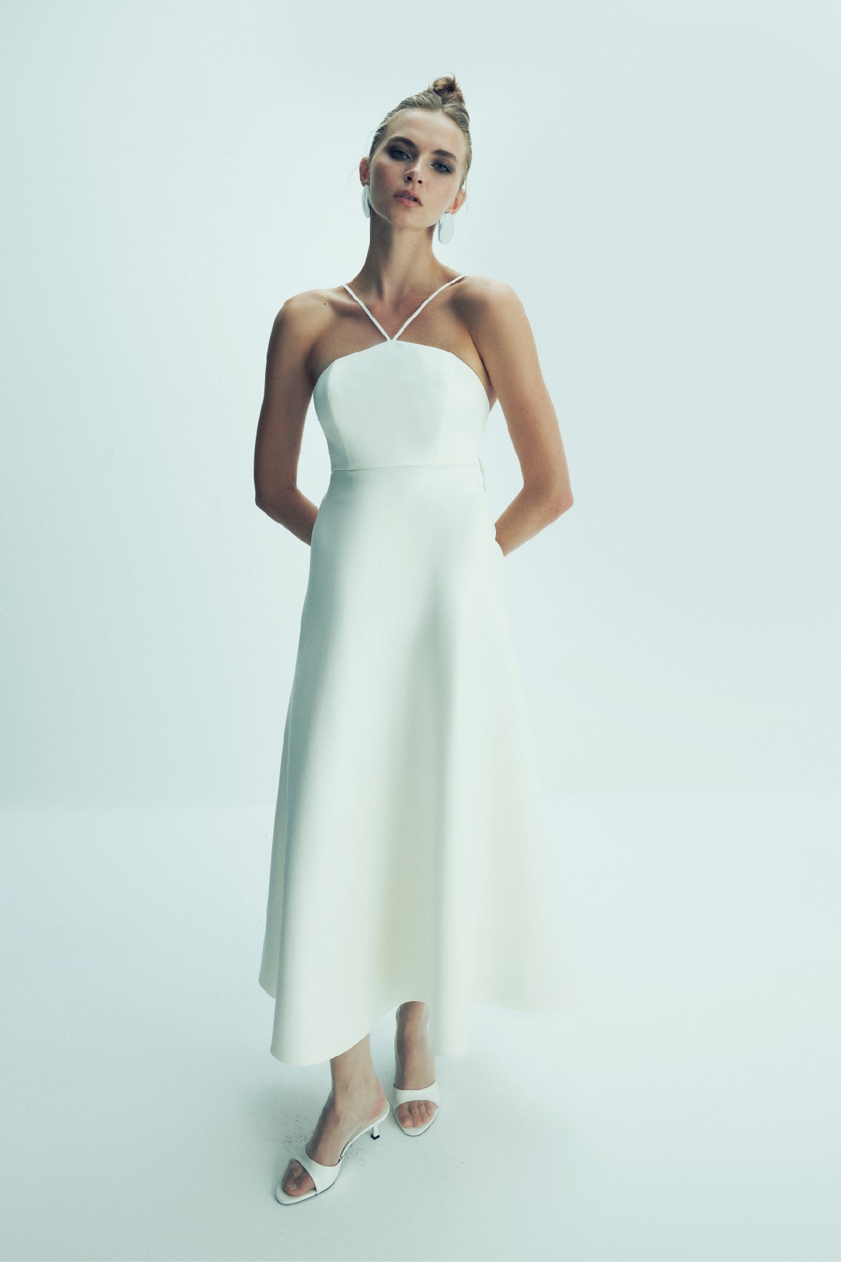Nazlı Ceren-Riley Midi Elbise Vanilla Ice-Elbise-5-roqelvaxirum.shop