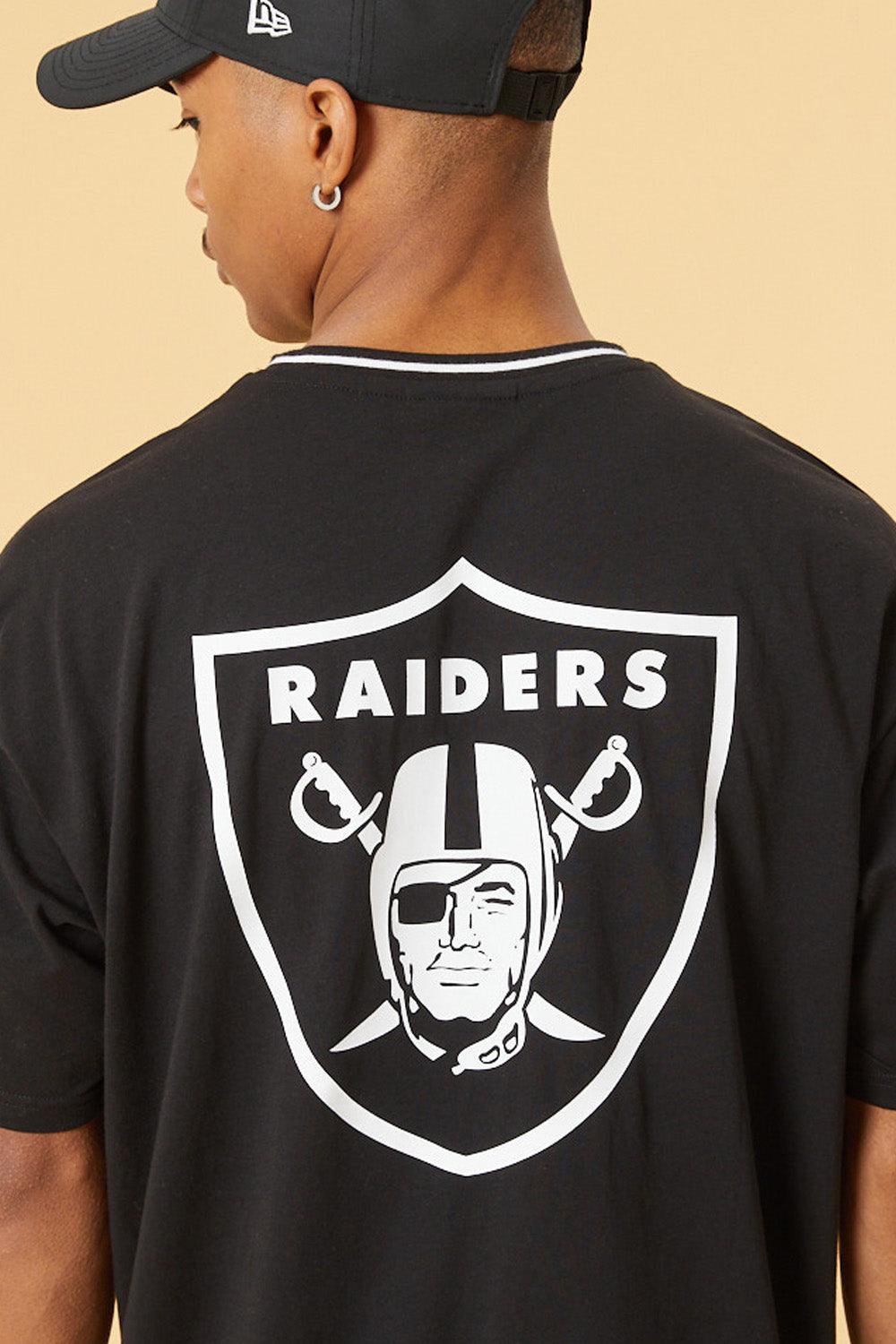 New Era-Distressed Graphic Oversized Tee Las Vegas Raiders-T-Shirts-4-roqelvaxirum.shop