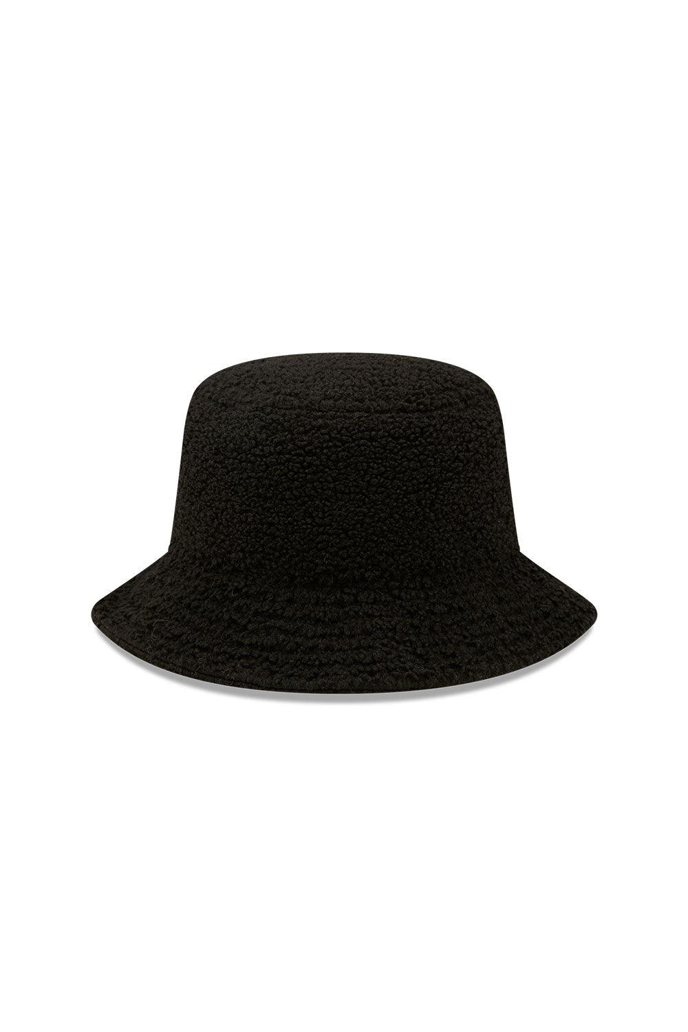 New Era-Women's Borg Bucket New Era Black-Bucket Hat-3-roqelvaxirum.shop