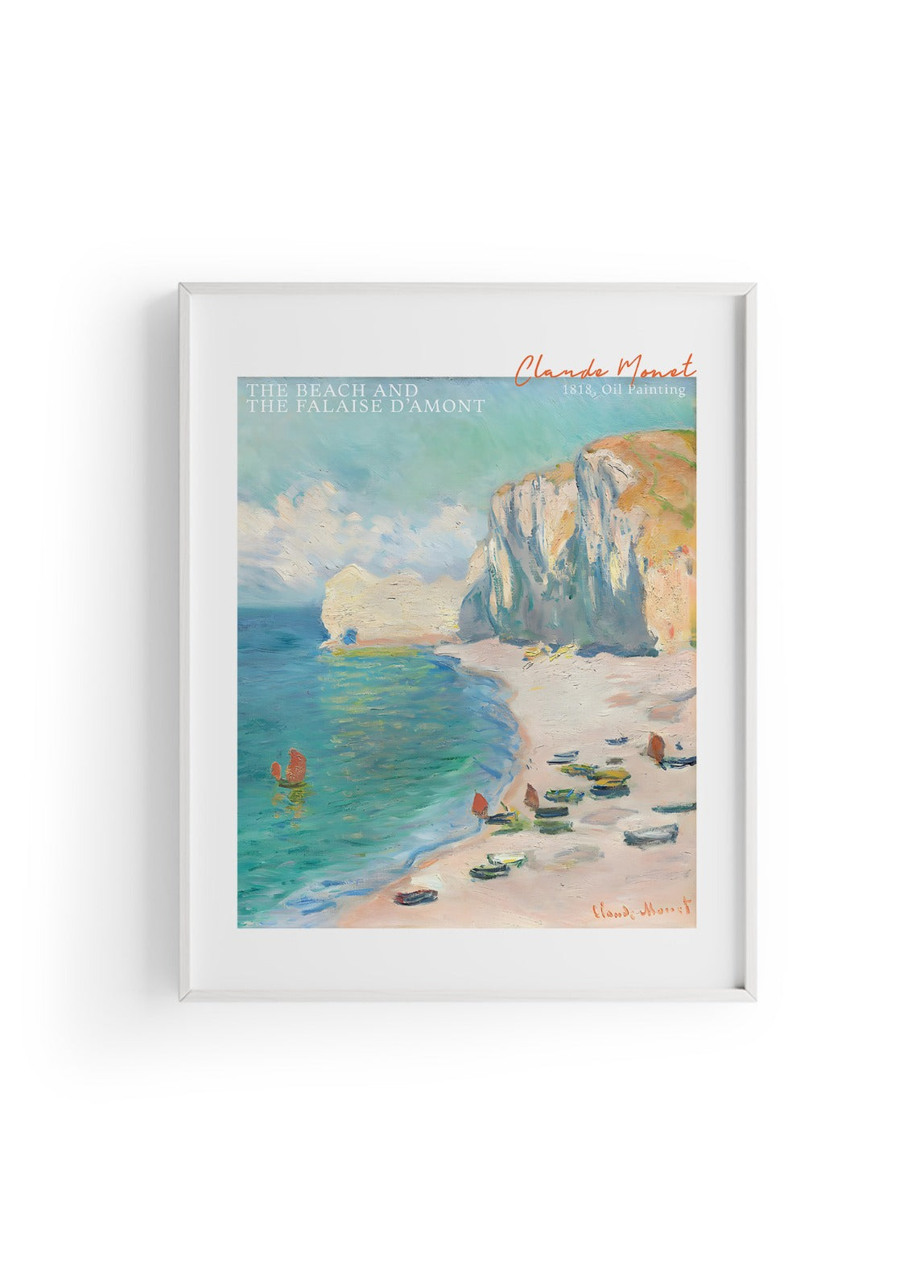 ODA.products-The Beach And The Falaise D'amont, Claude Monet | Ünlü Ressam Tablosu-Tablo-5-roqelvaxirum.shop