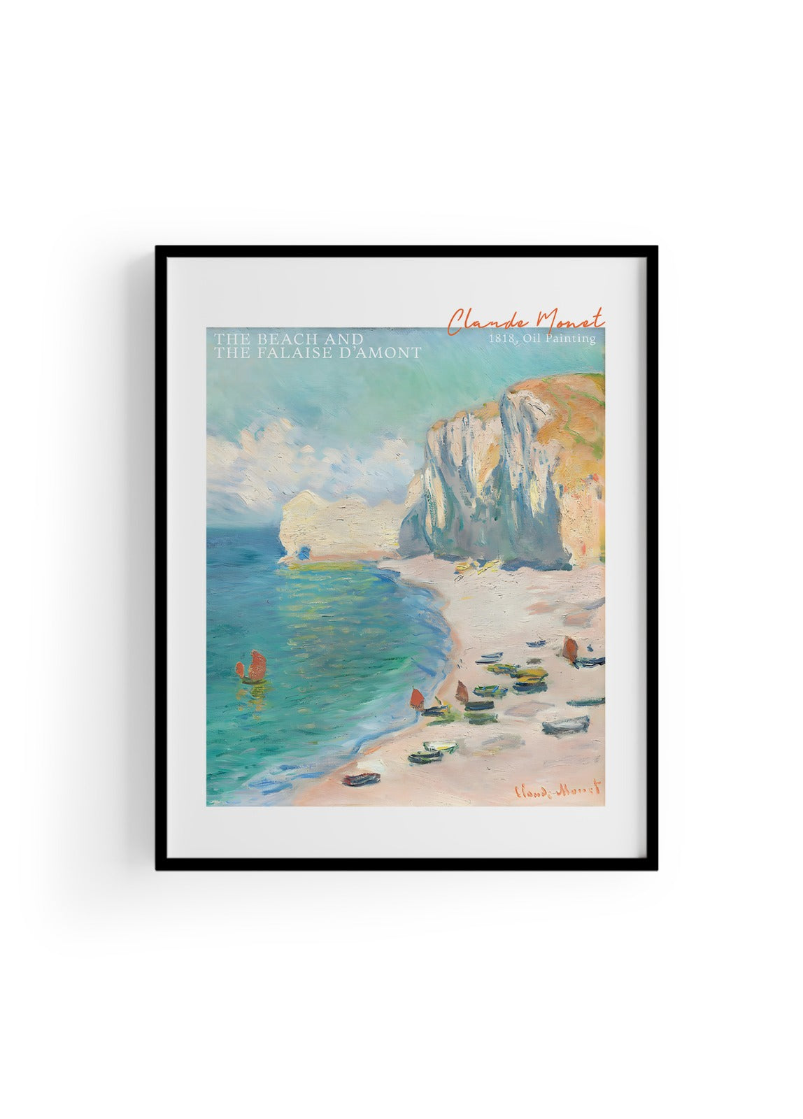 ODA.products-The Beach And The Falaise D'amont, Claude Monet | Ünlü Ressam Tablosu-Tablo-6-roqelvaxirum.shop