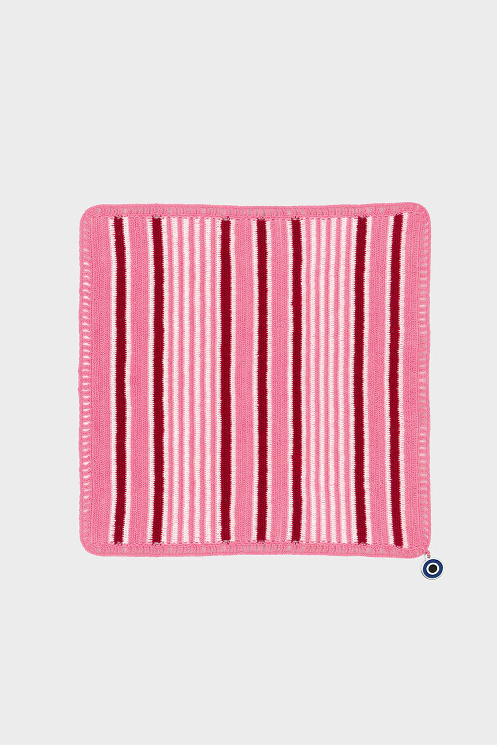 OHM Handmade-Pembe Beyaz Kırmızı Multi Stripes El İşi Dantel Örtü-Dantel Örtüler-1-roqelvaxirum.shop