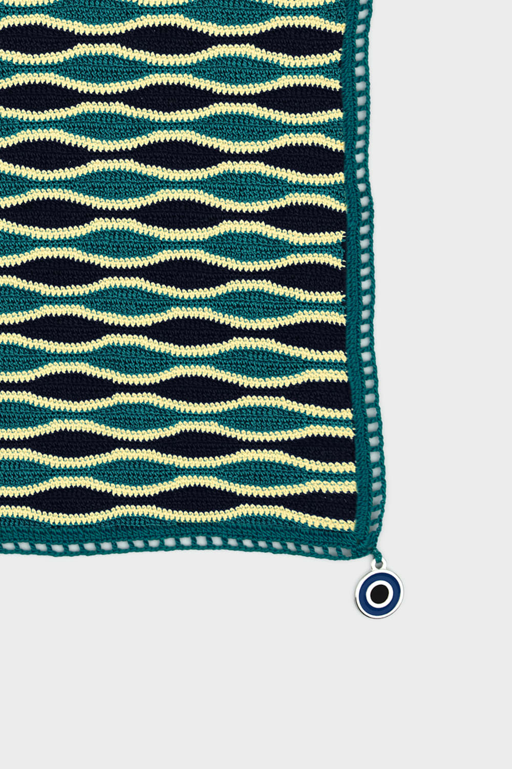 OHM Handmade-Yeşil Sarı Siyah Waves El İşi Dantel Örtü-Dantel Örtüler-2-roqelvaxirum.shop