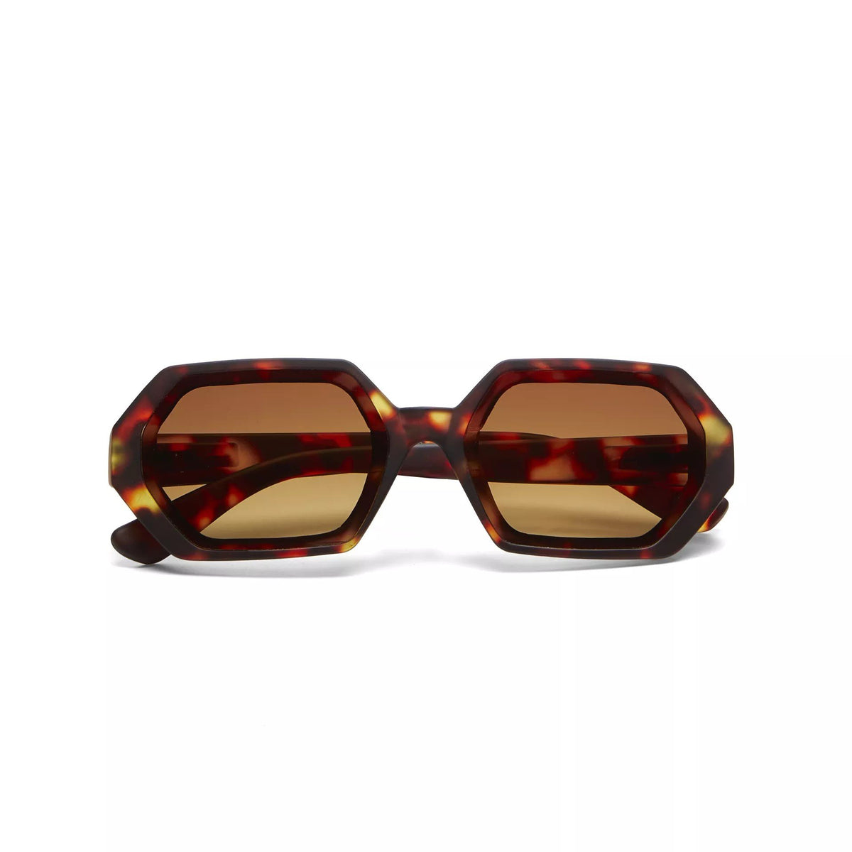 Okkia-Okkia Andrea Altıgen Unisex Güneş Gözlüğü Klasik Havana-Güneş Gözlüğü-1-roqelvaxirum.shop