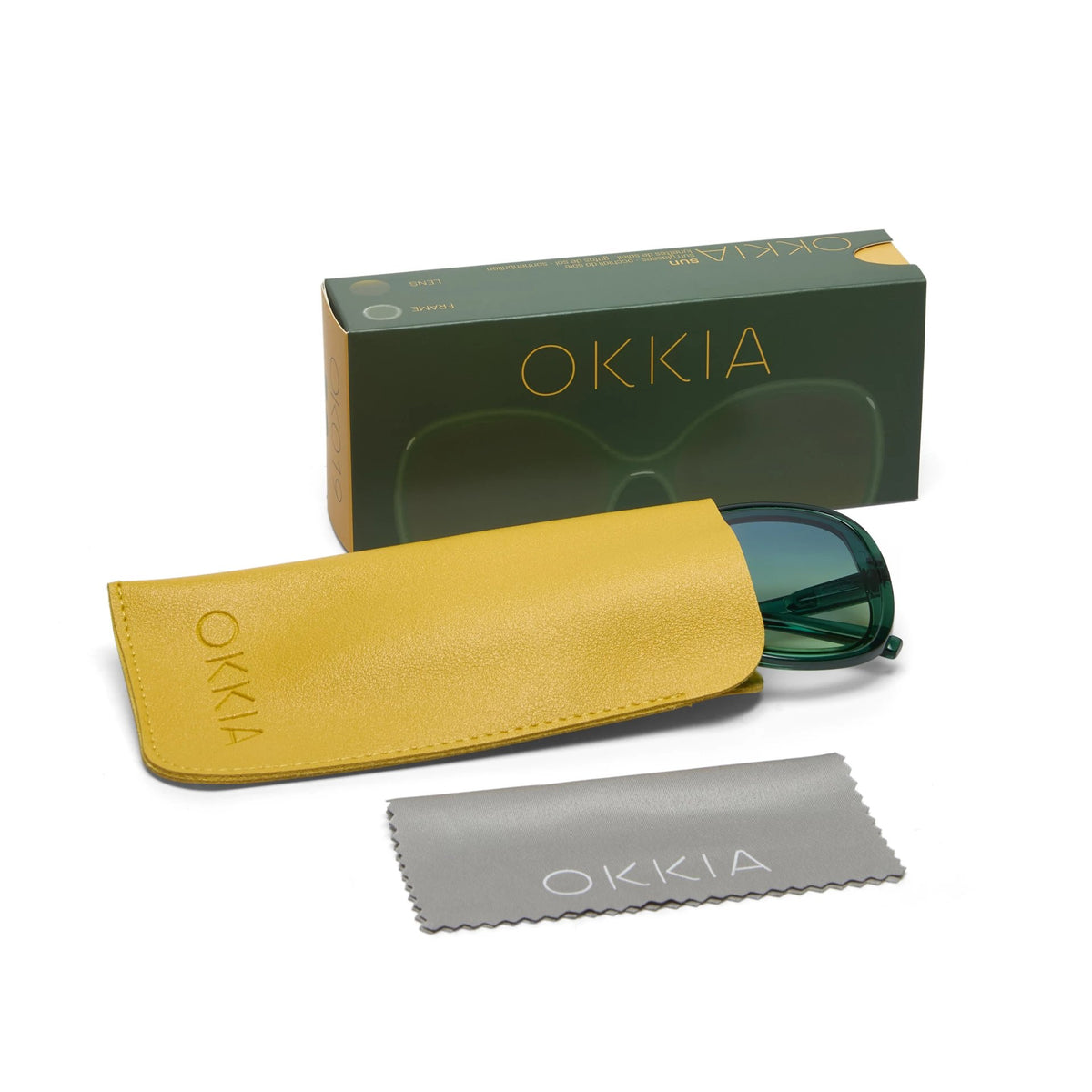 Okkia-Okkia Anna Butterfly Güneş Gözlüğü Green/Yellow Degrade-Güneş Gözlüğü-6-roqelvaxirum.shop