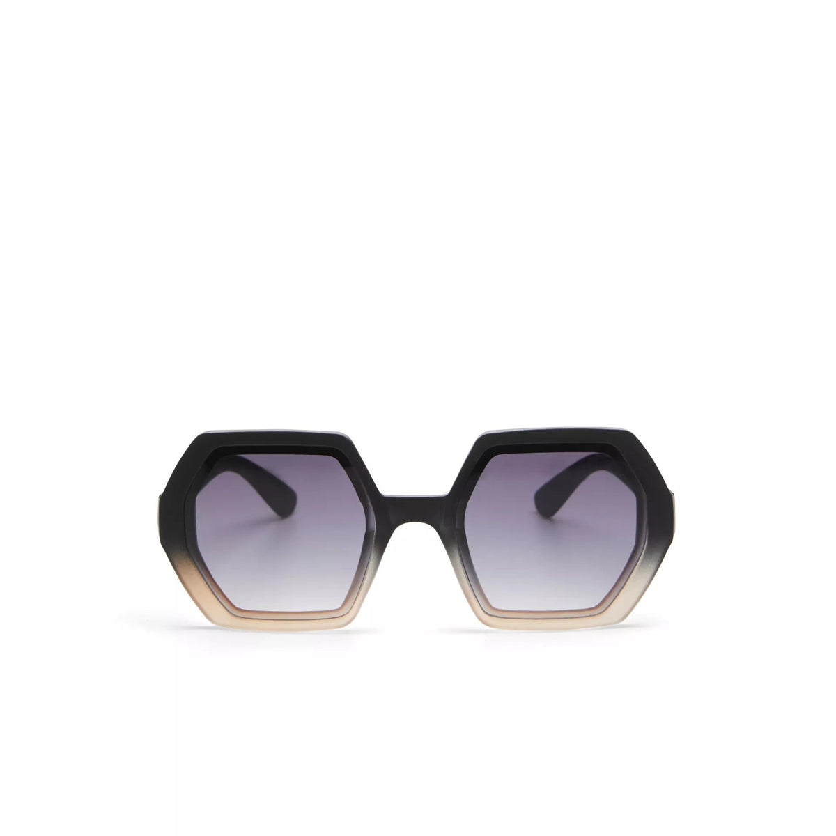 Okkia-Okkia Emma Big Hexagonal Unisex Güneş Gözlüğü Siyah Ros-Güneş Gözlüğü-5-roqelvaxirum.shop