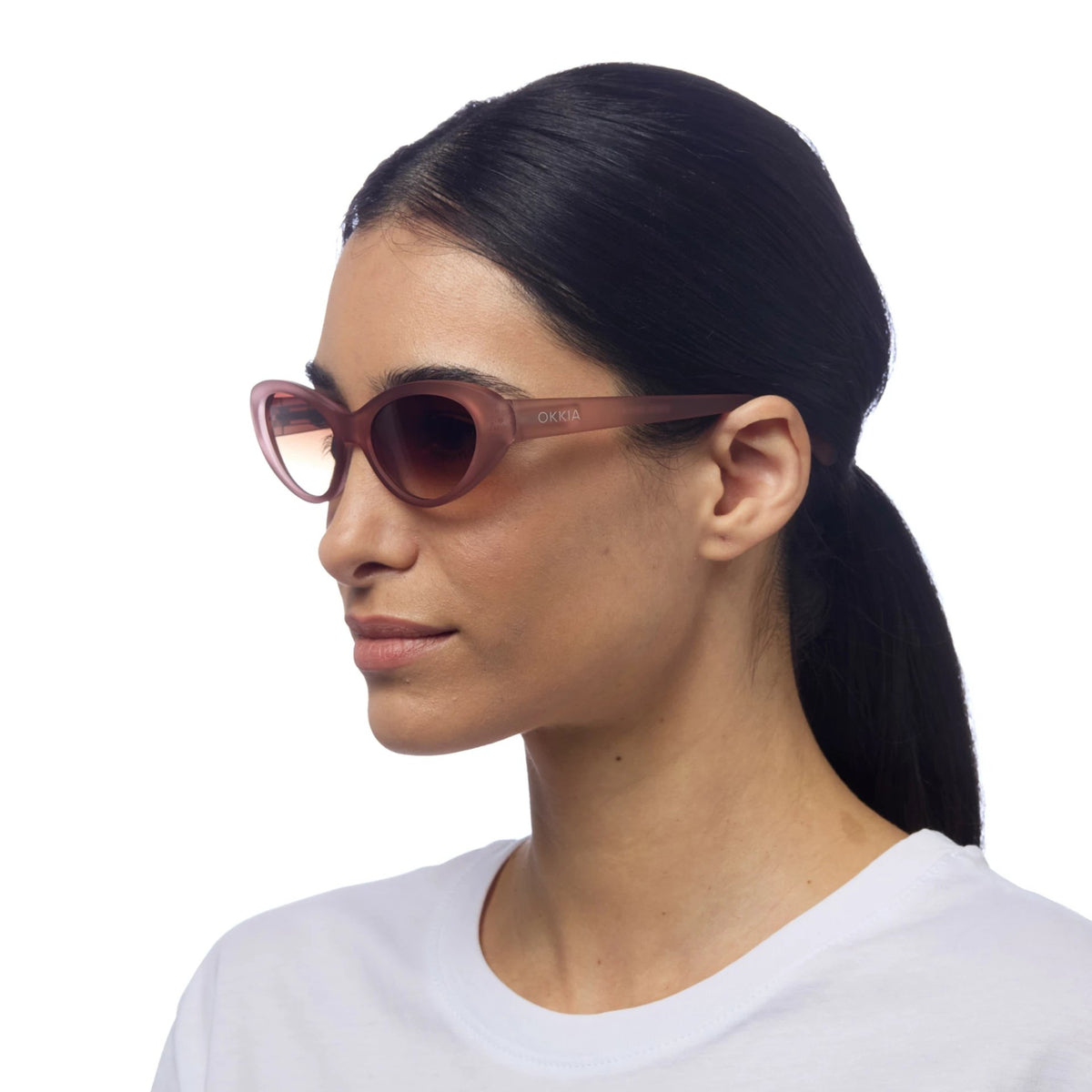 Okkia-Okkia Lina Small Cat Güneş Gözlüğü Toz Pembe-Güneş Gözlüğü-2-roqelvaxirum.shop
